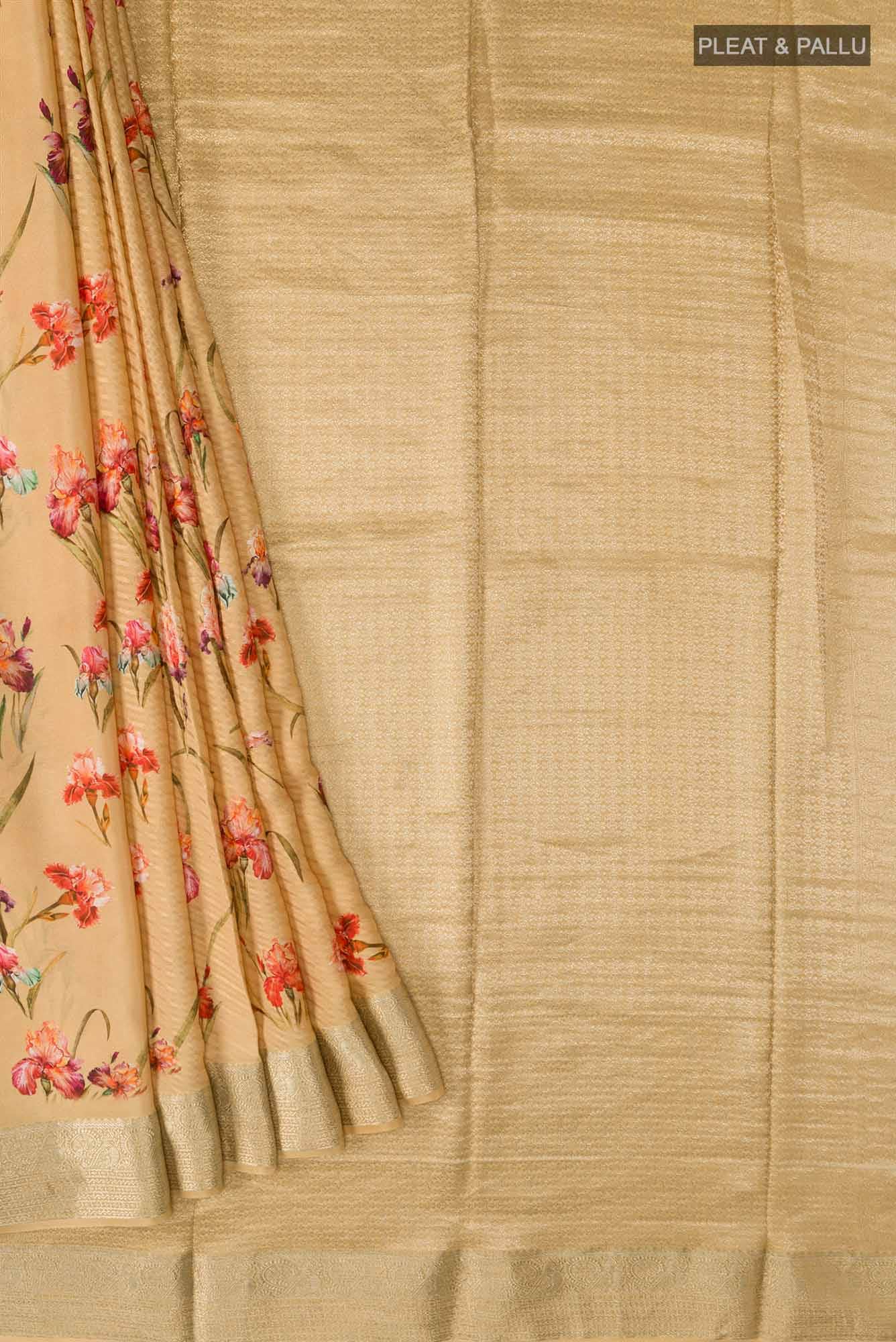 Sandal Mysore Crepe Saree
