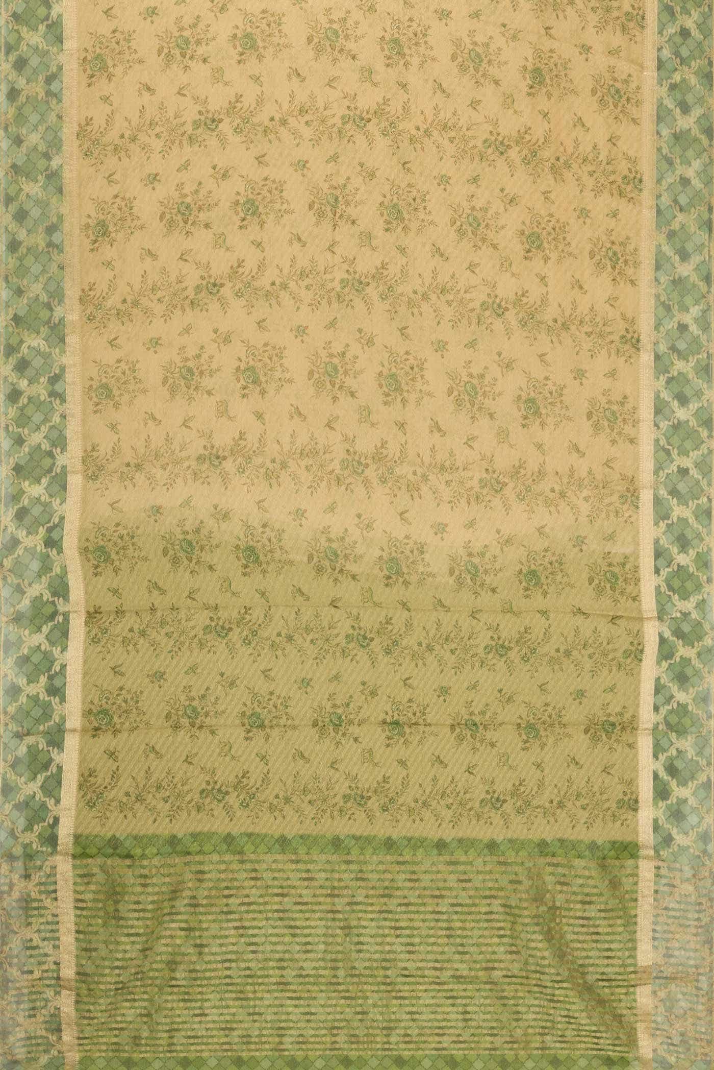 Gold Mysore Georgette Saree