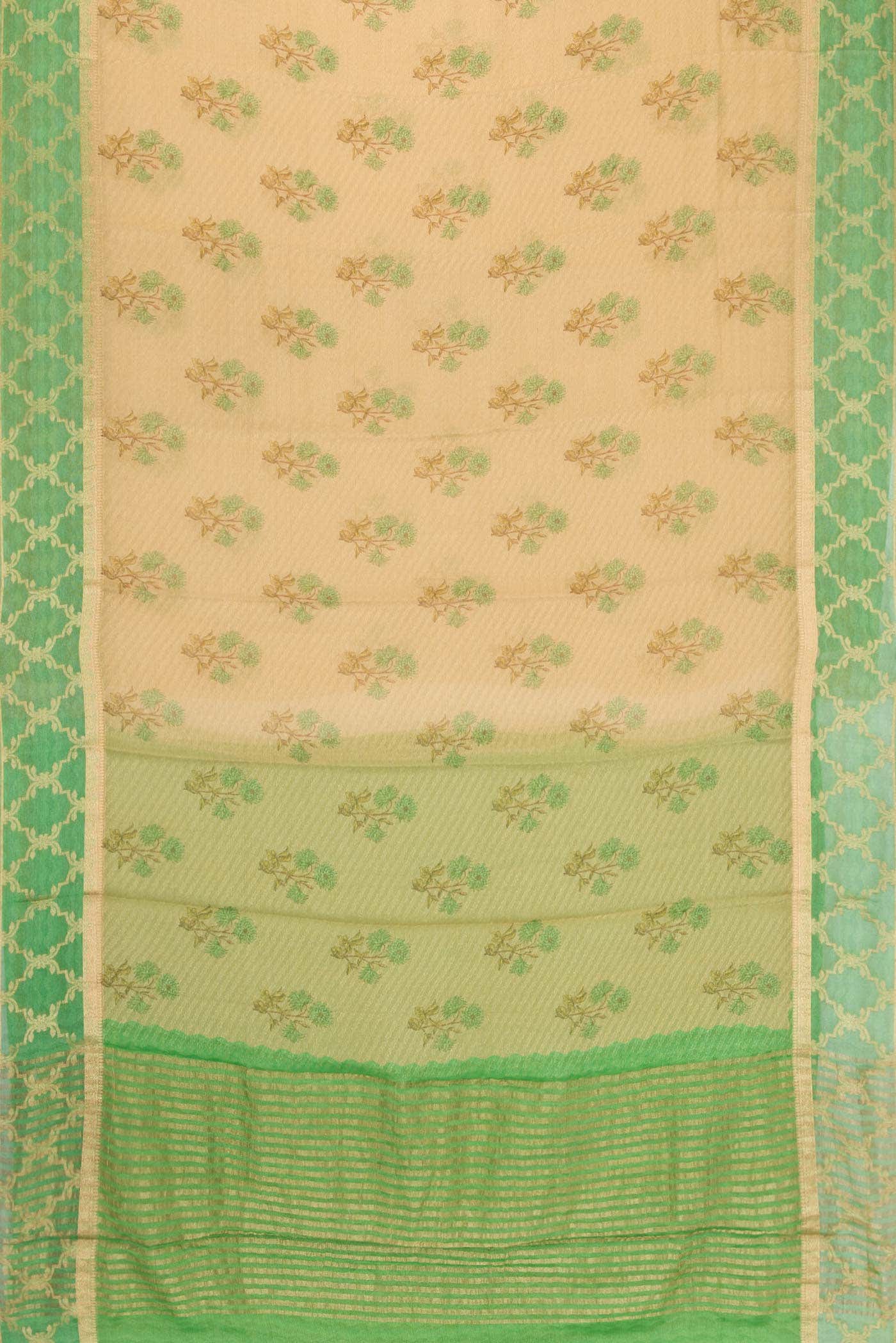Gold Mysore Georgette Saree