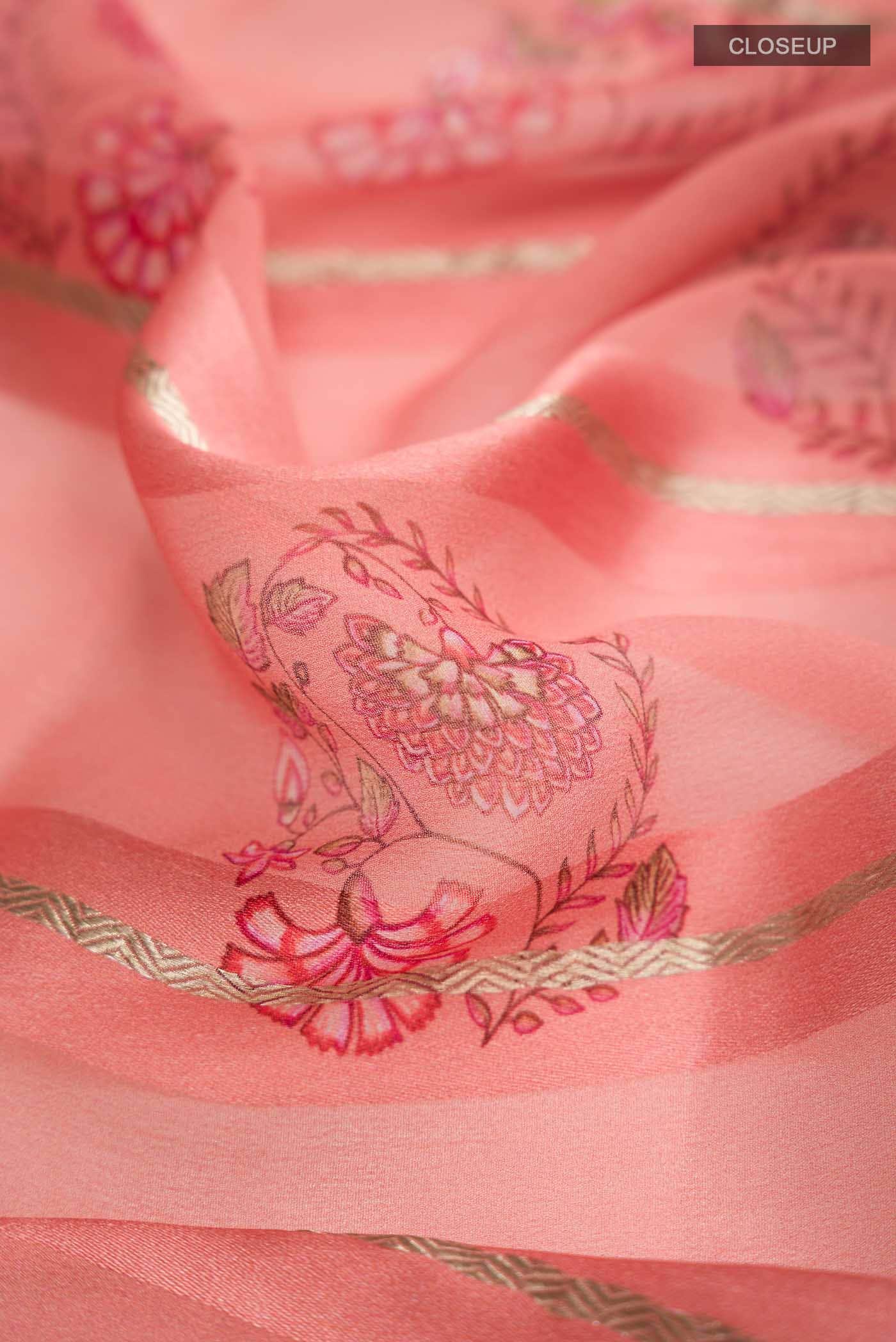 Coral Mysore Georgette Saree