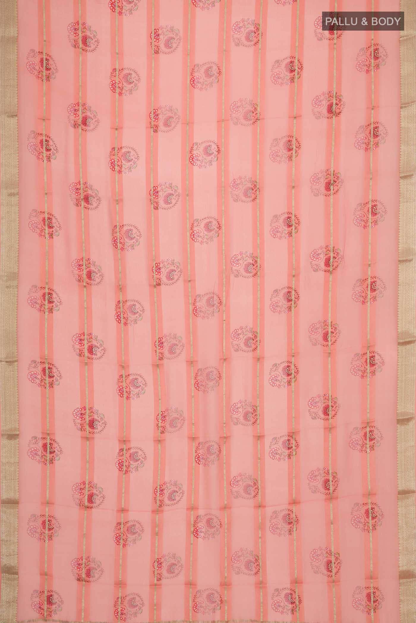 Coral Mysore Georgette Saree