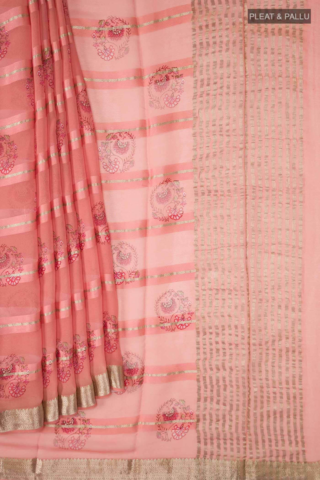 Coral Mysore Georgette Saree