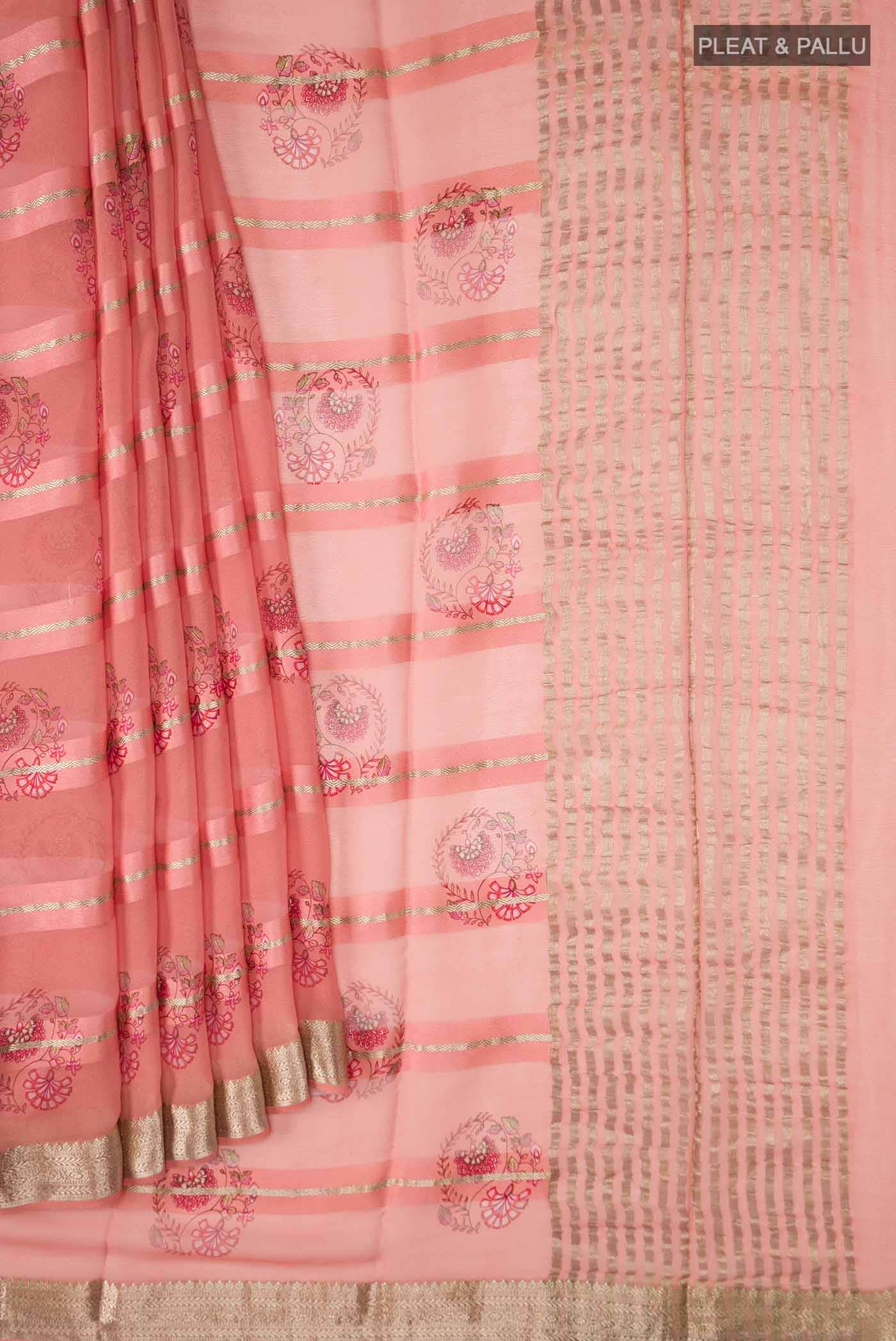 Coral Mysore Georgette Saree