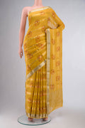 Yellow Mysore Georgette Saree