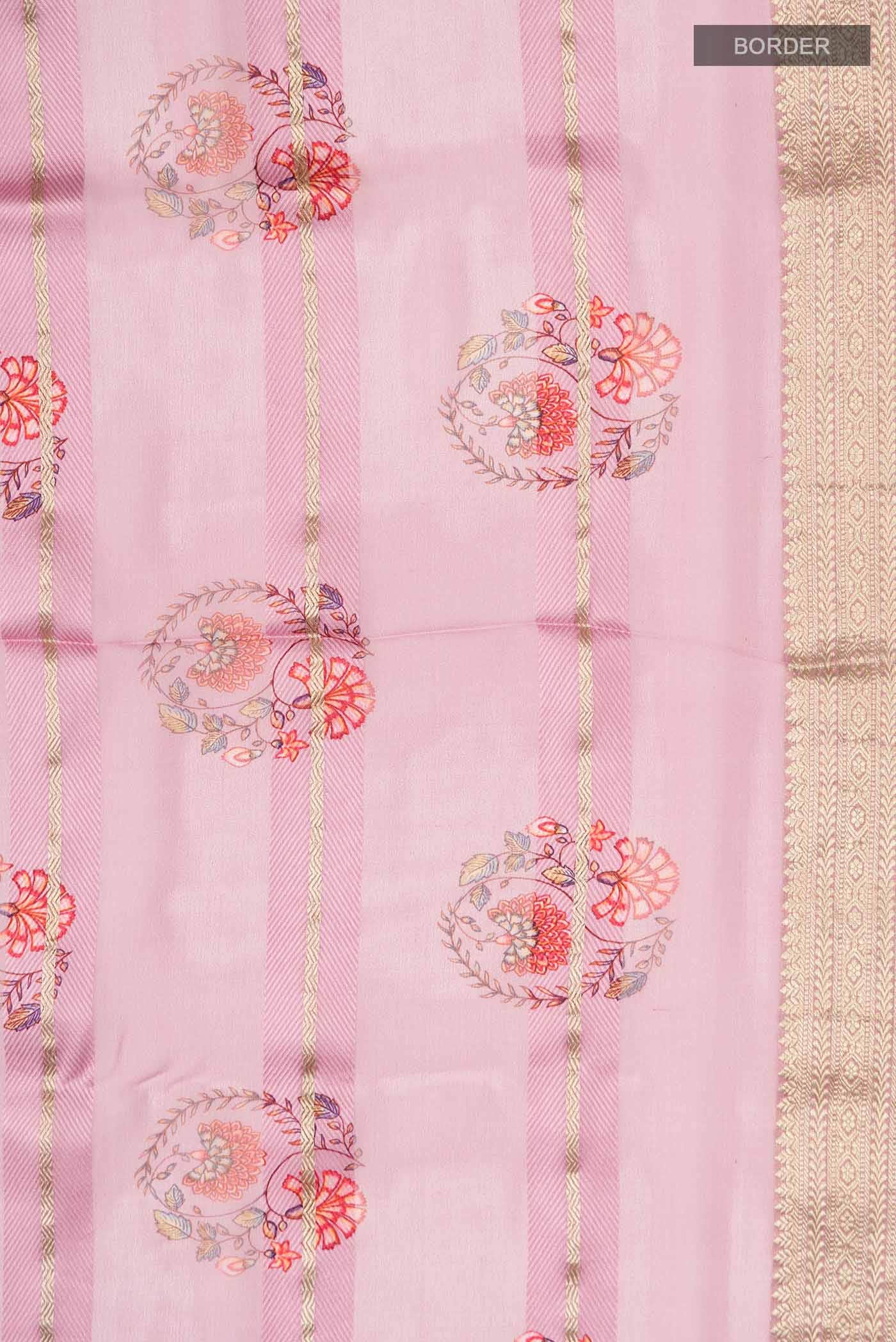 Pink Mysore Georgette Saree