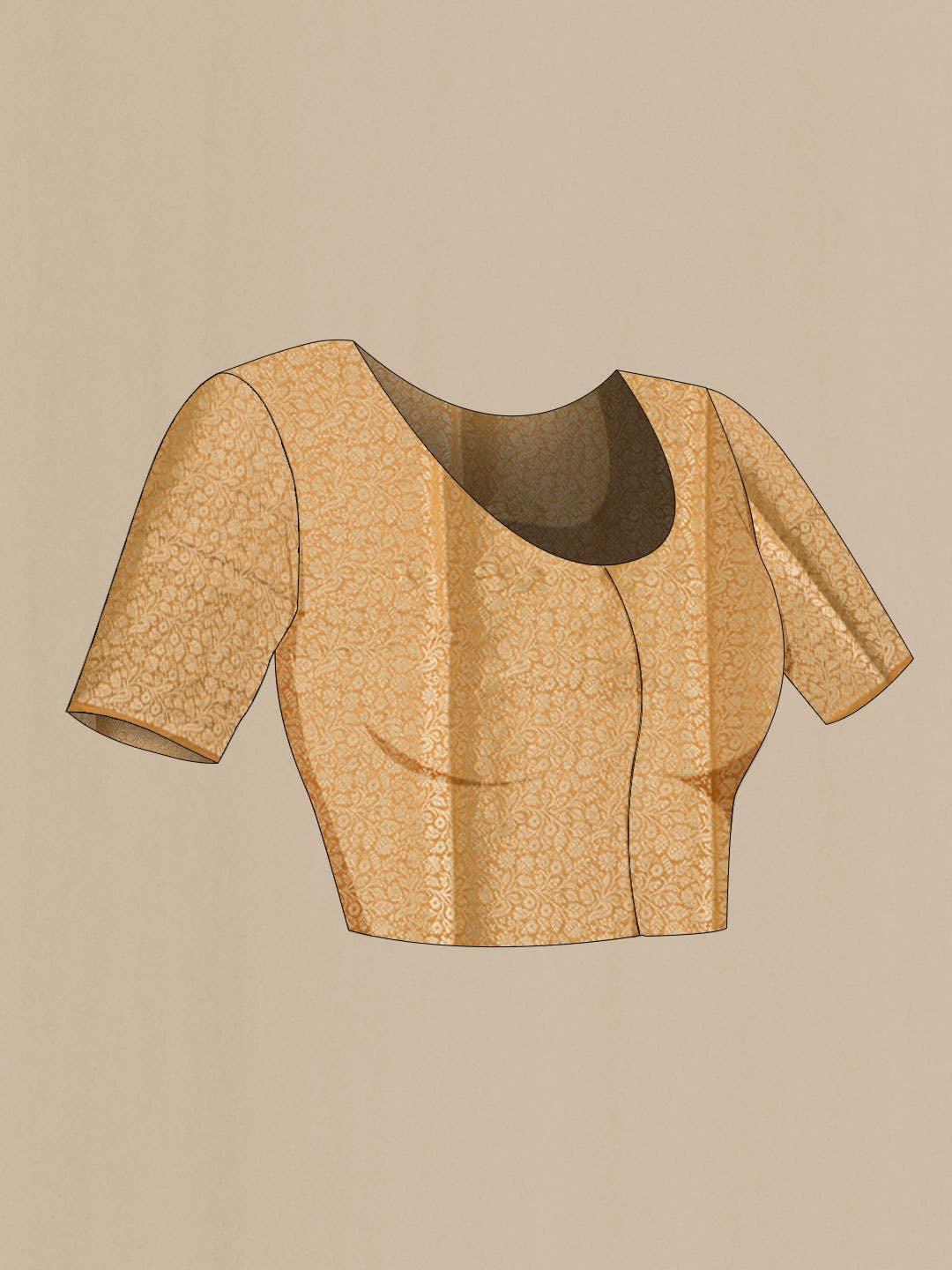 Mustard Georgette Saree