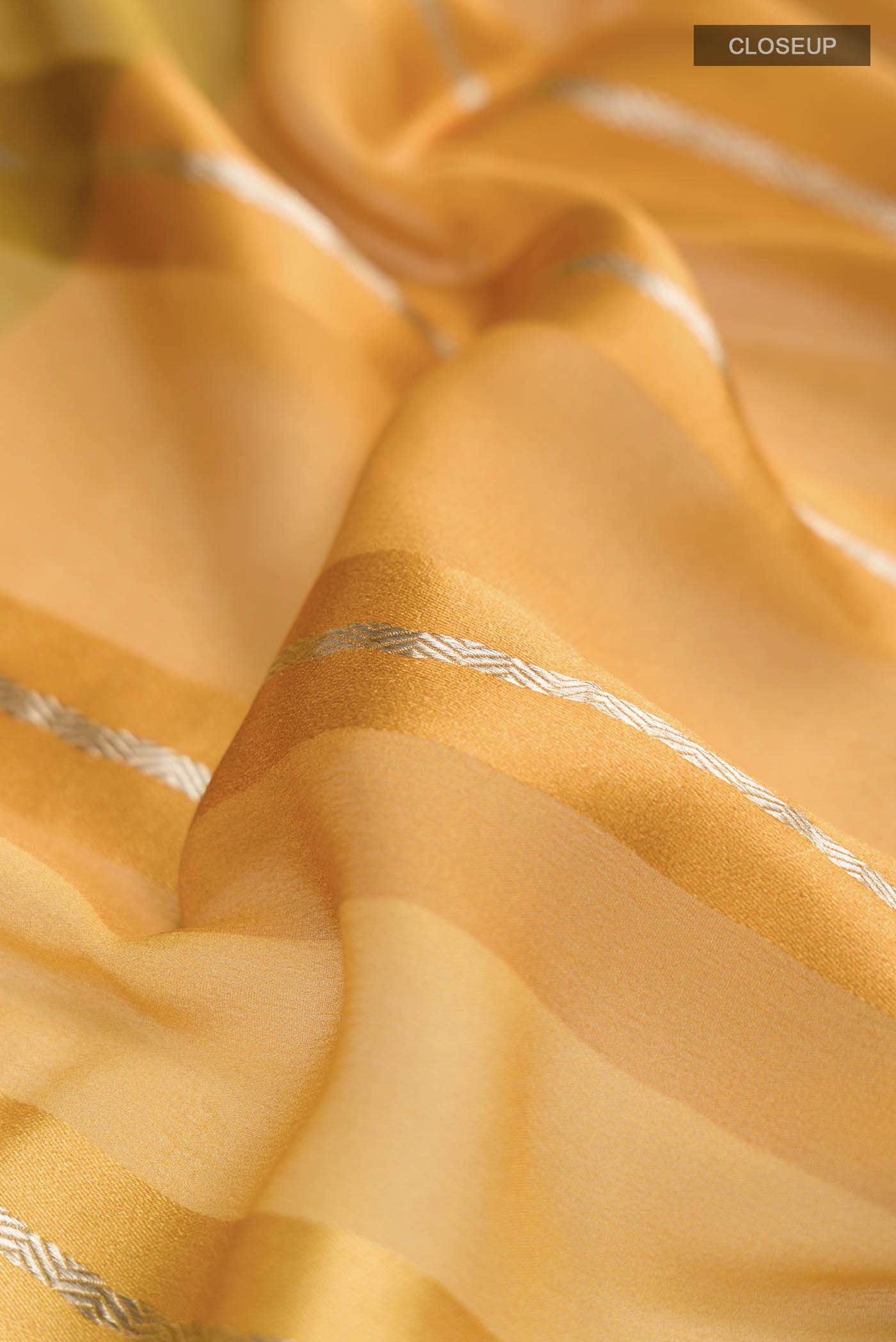 Mustard Georgette Saree