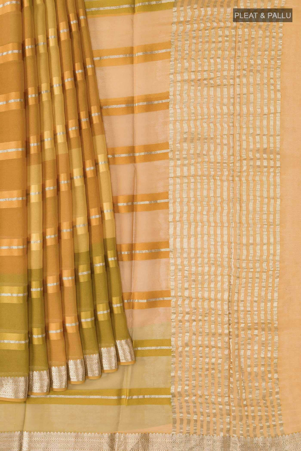 Mustard Georgette Saree
