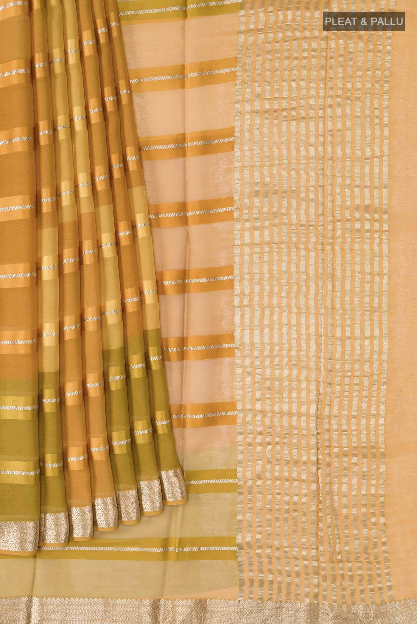 Mustard Georgette Saree