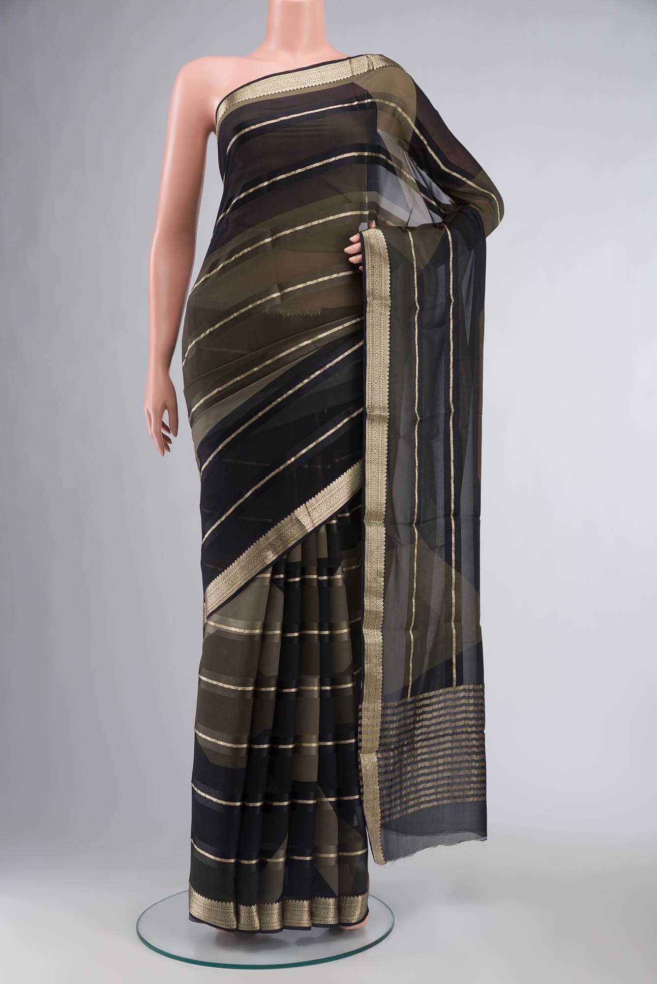 Multi Mysore Georgette Saree
