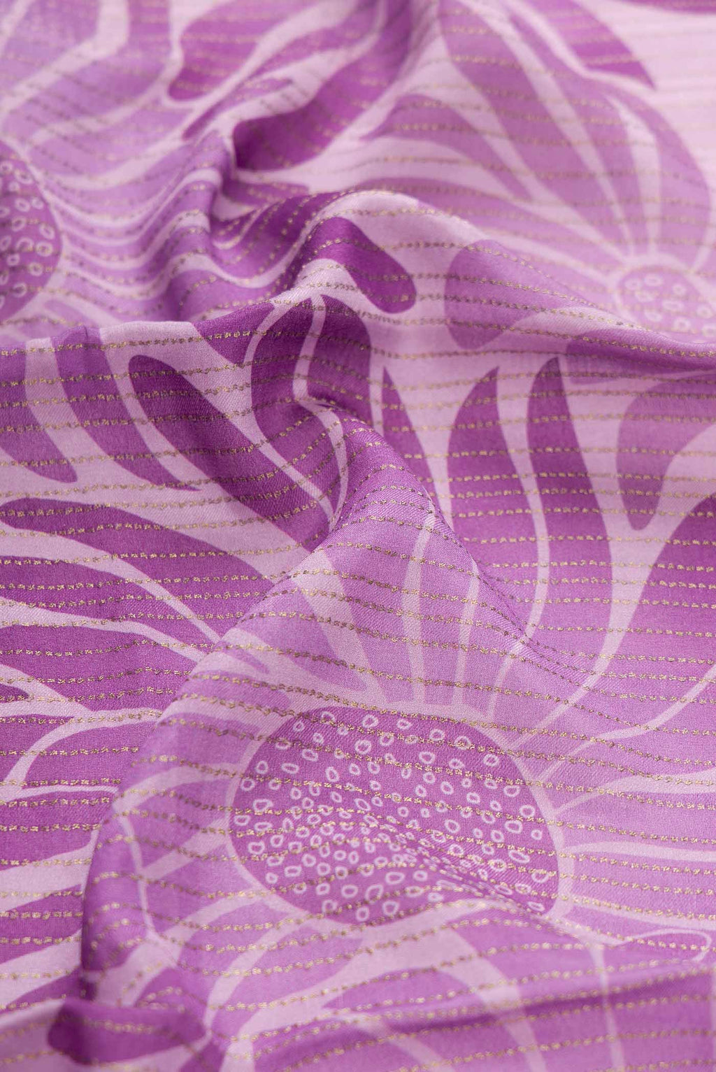 Lavender Mysore Crepe Saree
