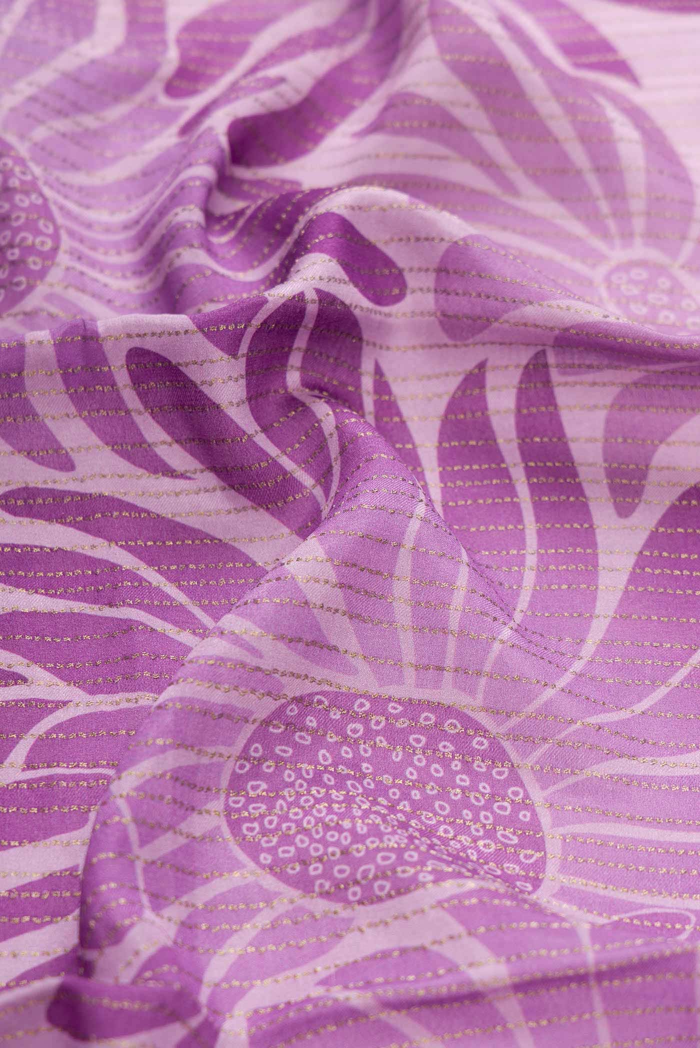 Lavender Mysore Crepe Saree