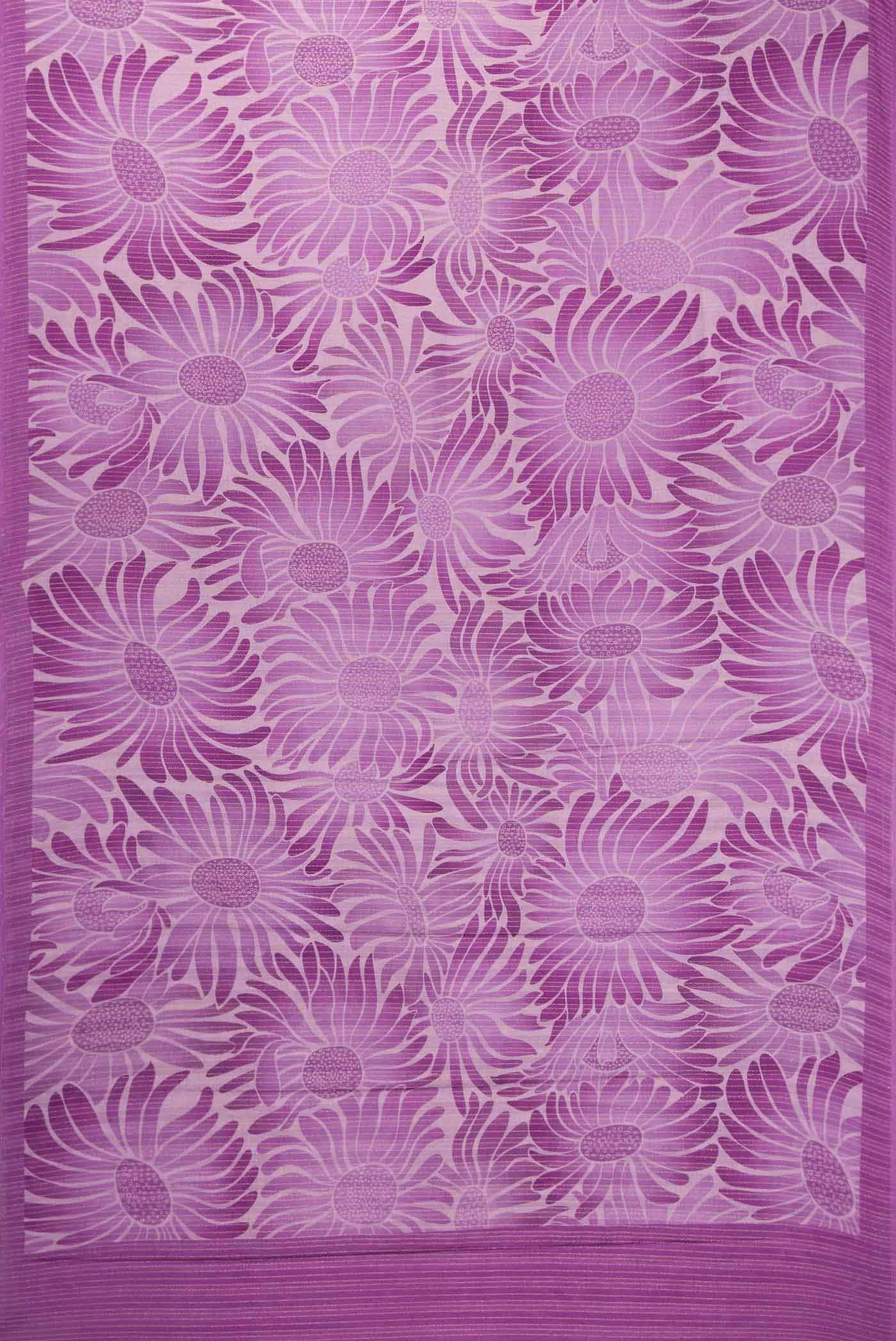 Lavender Mysore Crepe Saree