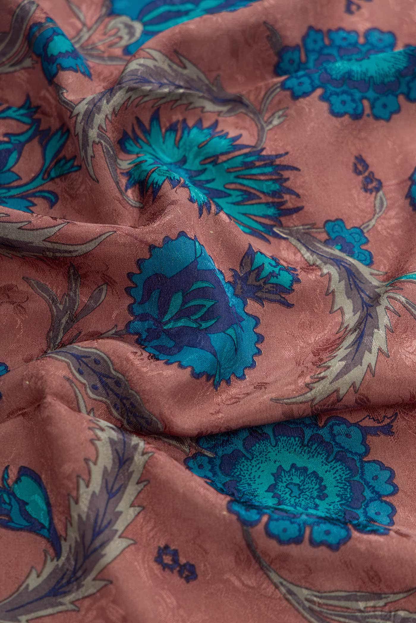 Brown Mysore Crepe Saree