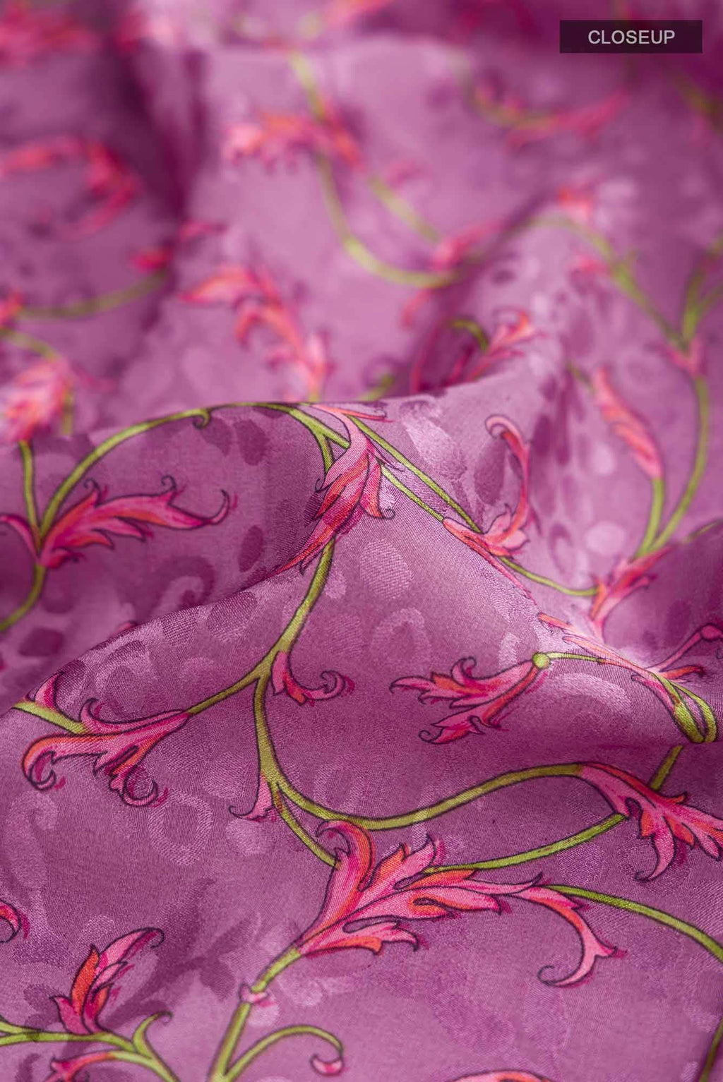 Mauve Mysore Crepe Saree