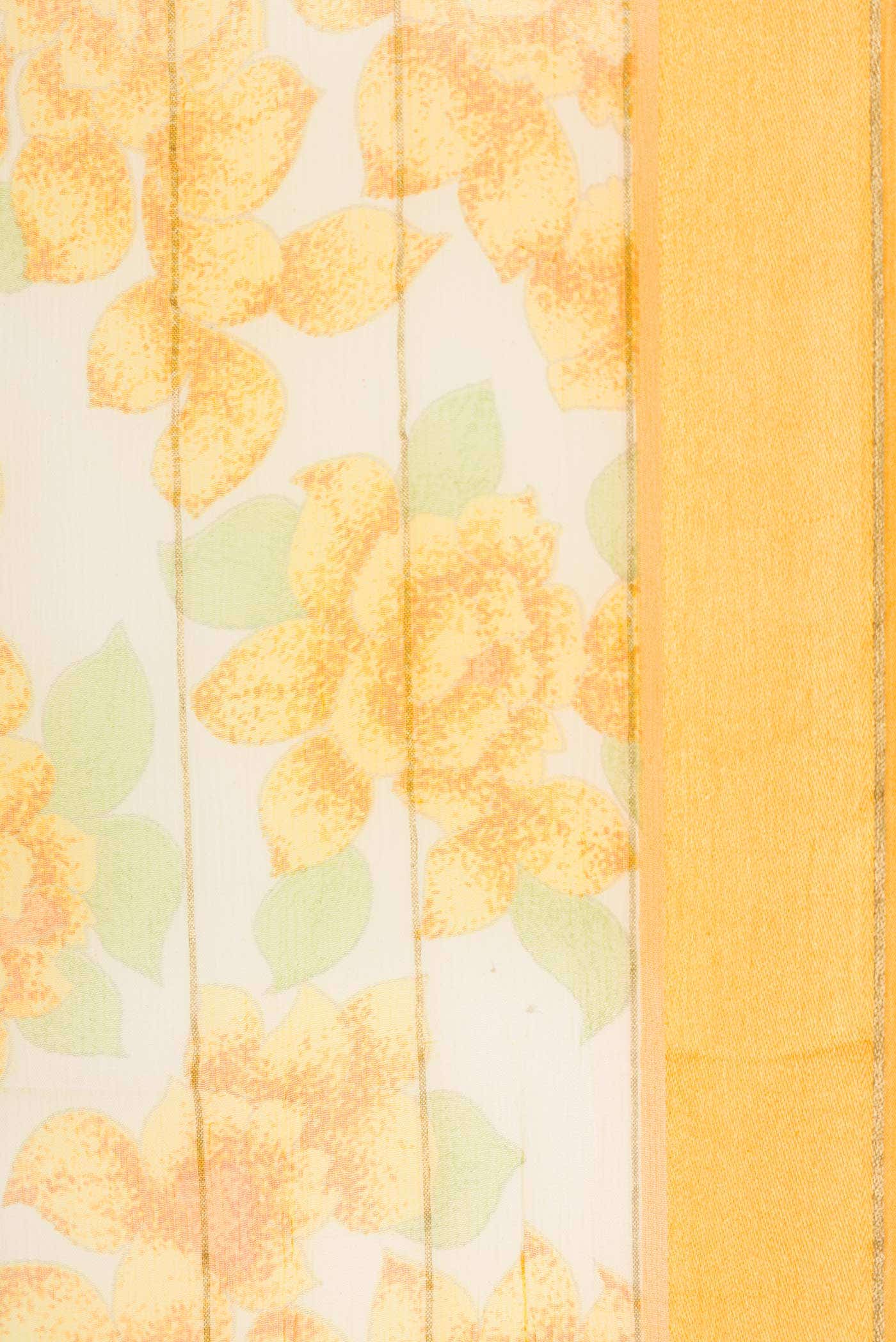 Beige Mysore Georgette Saree