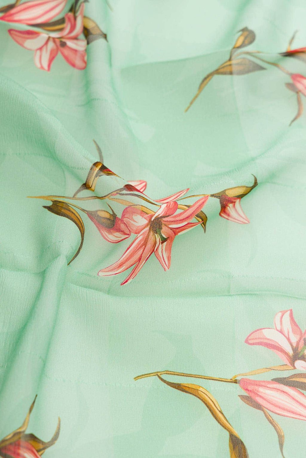 Sea Green Mysore Georgette Saree