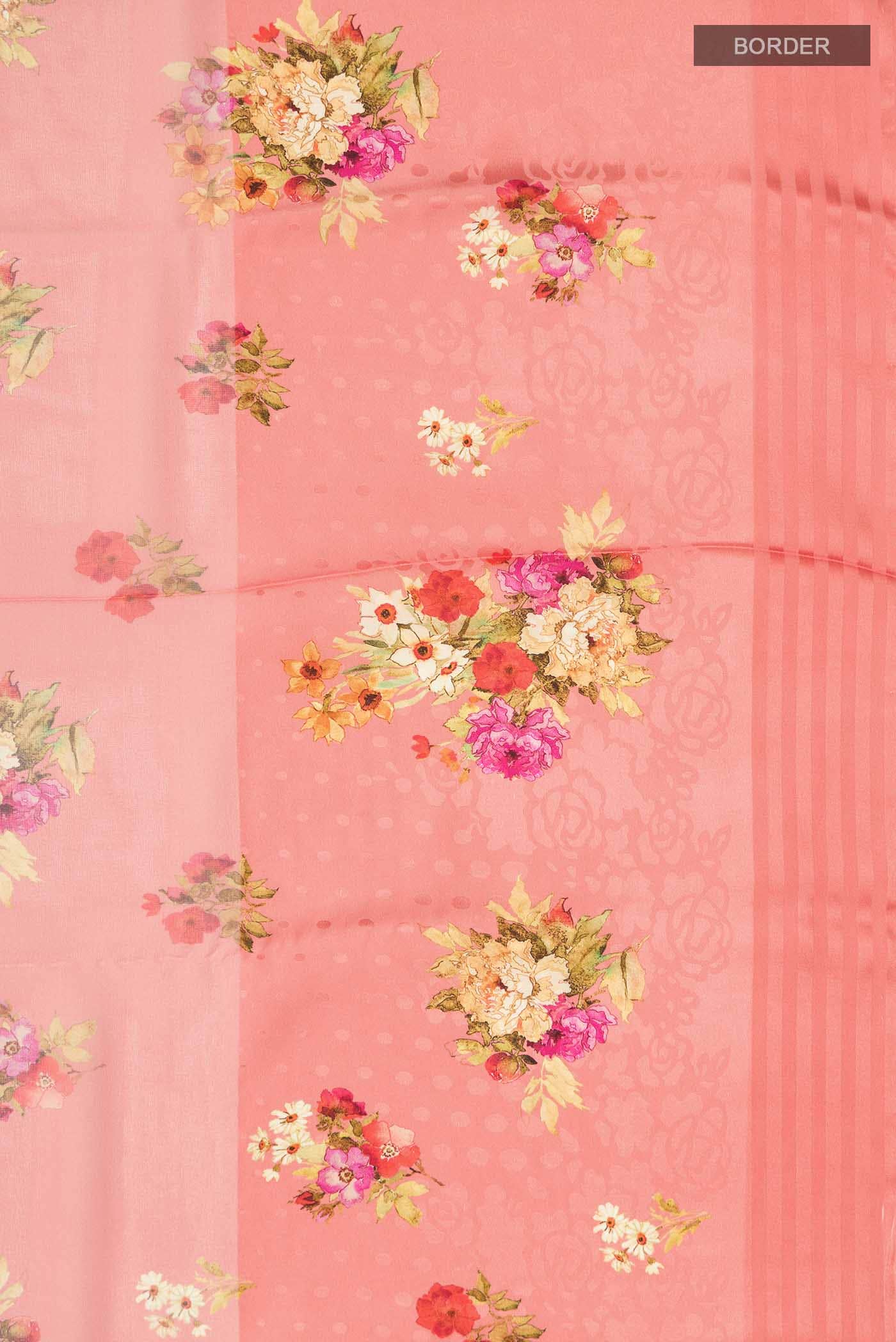 Coral Mysore Georgette Saree