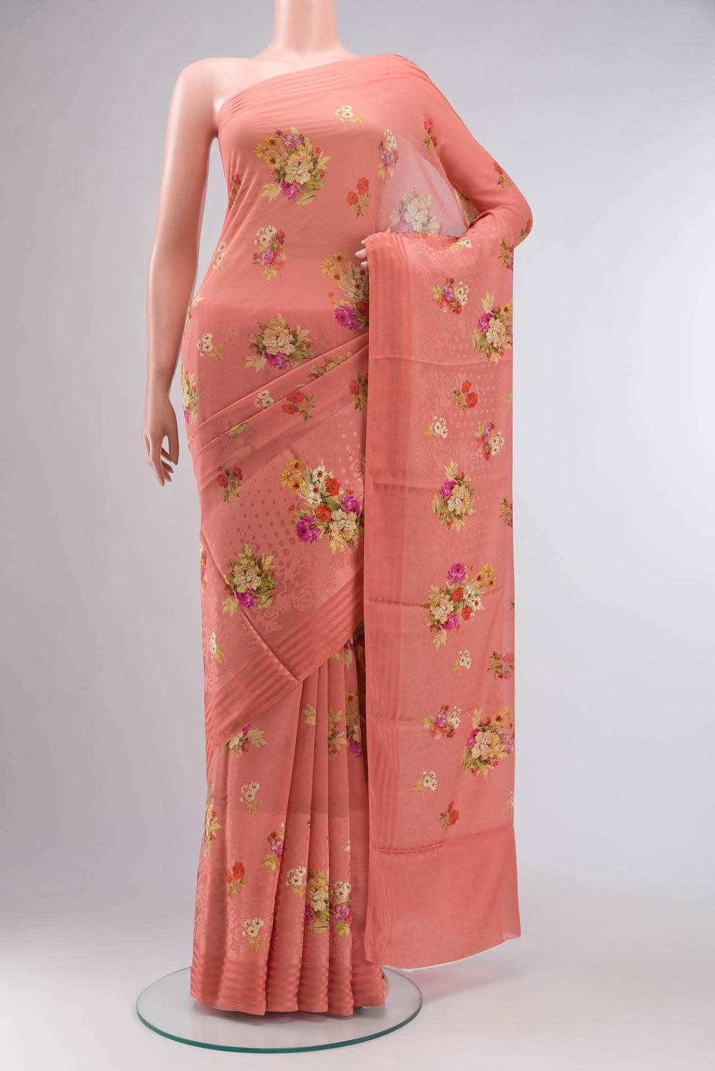 Coral Mysore Georgette Saree