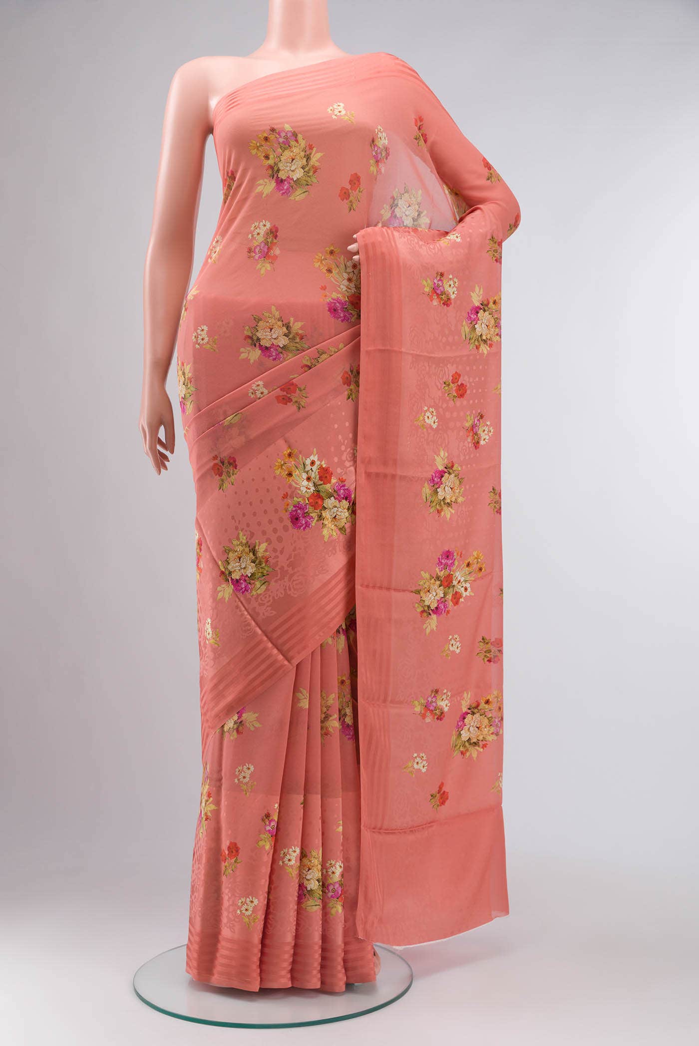 Coral Mysore Georgette Saree