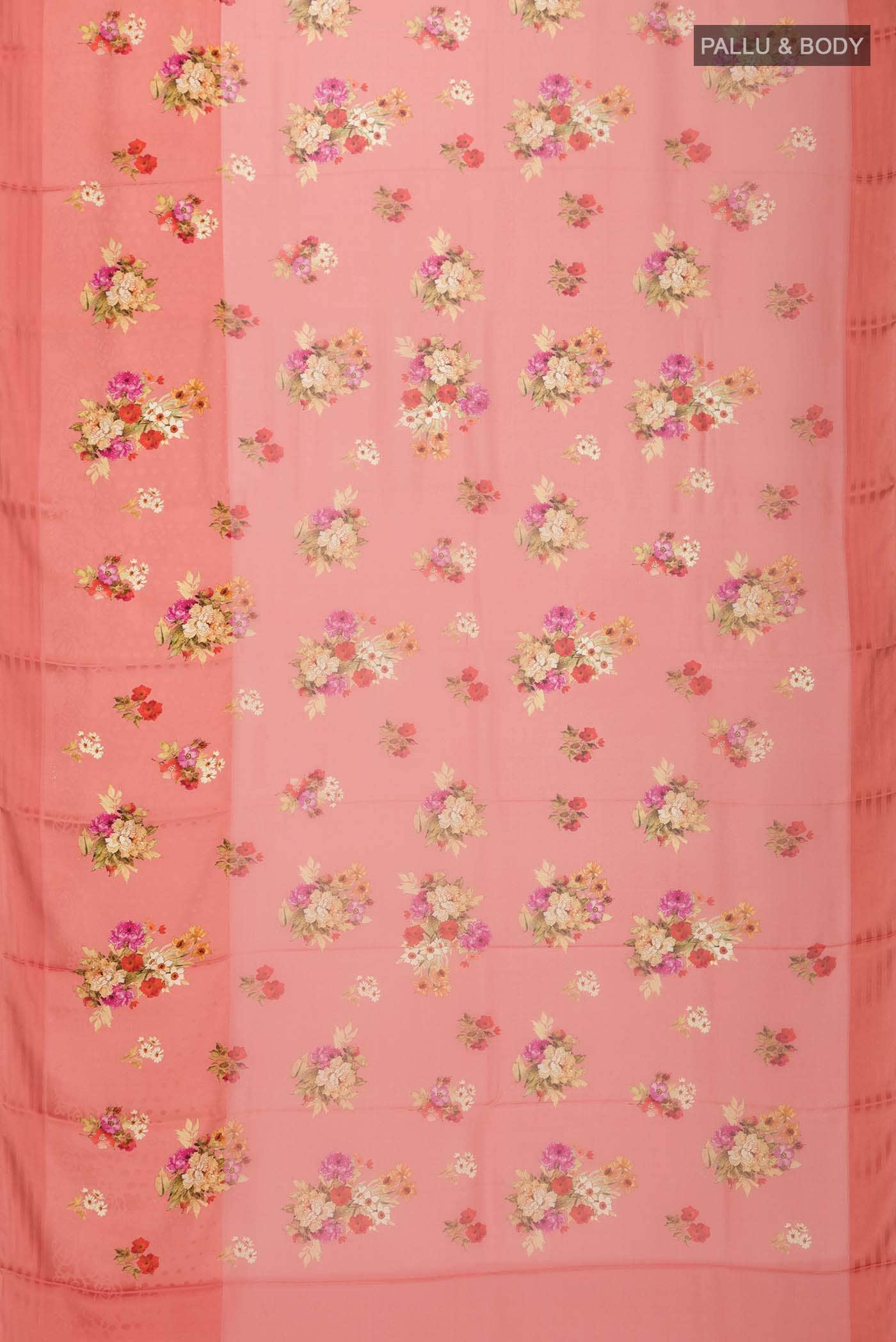 Coral Mysore Georgette Saree