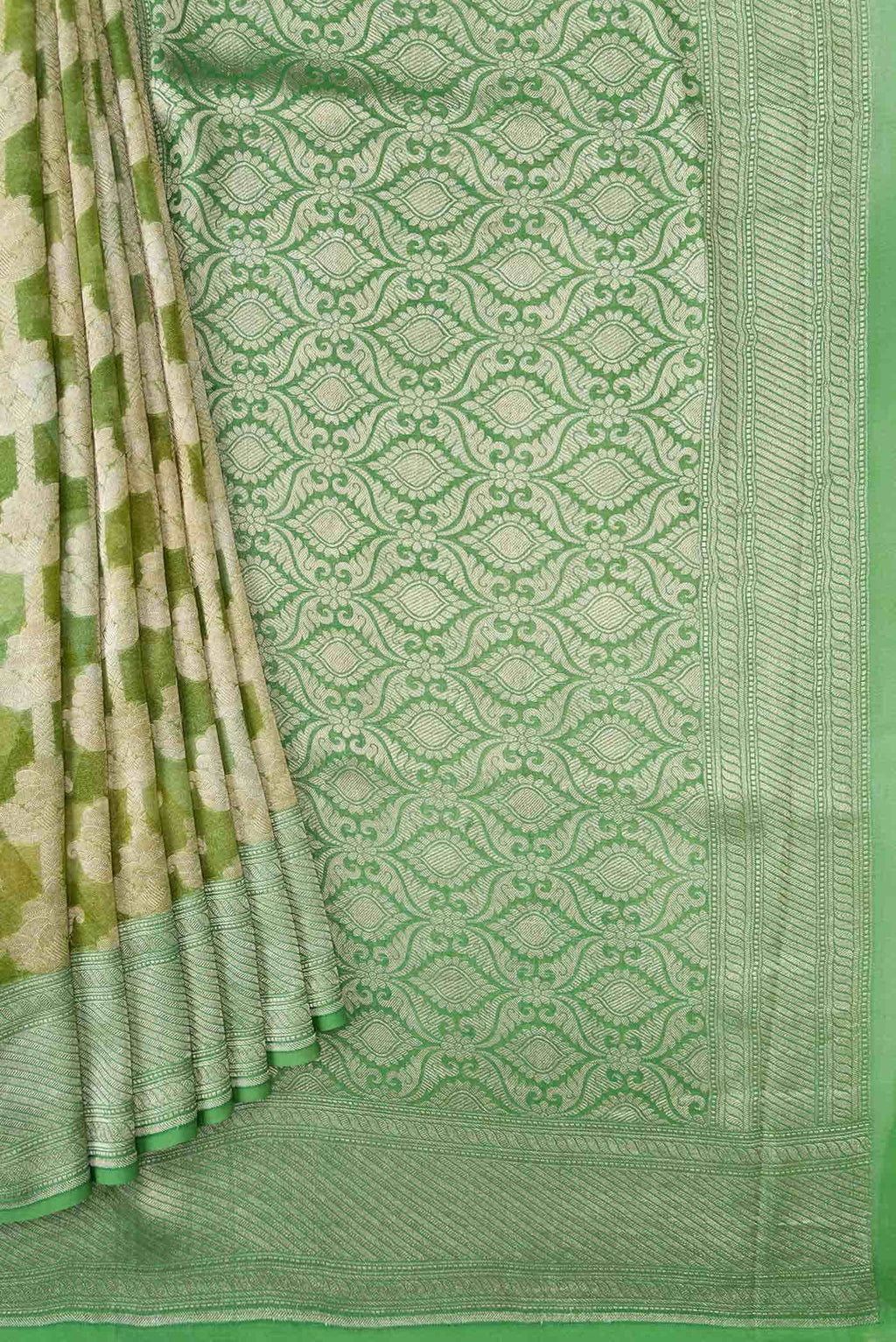 Green Mysore Georgette Saree