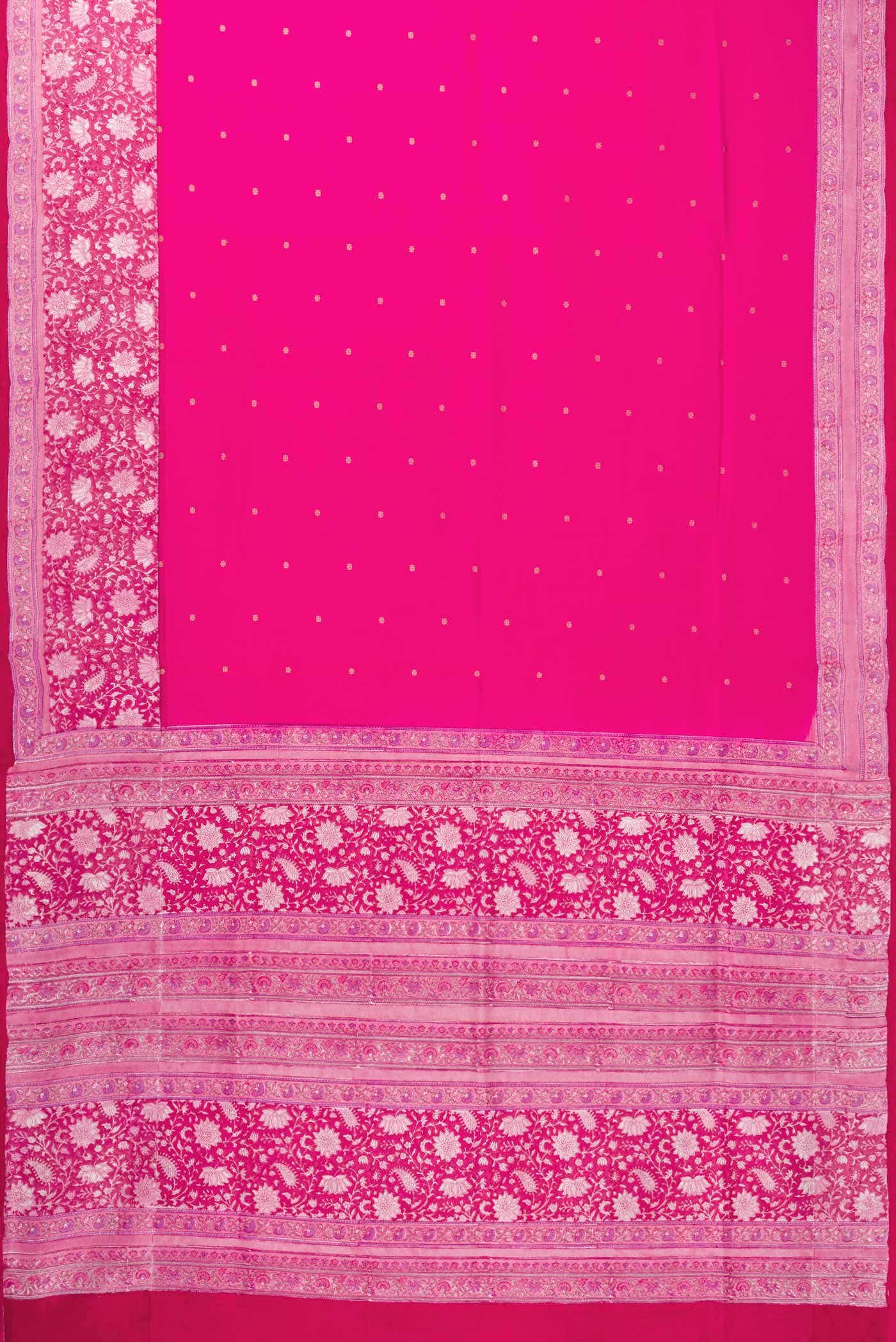 Pink Dual Tone Kanchipuram Silk Saree