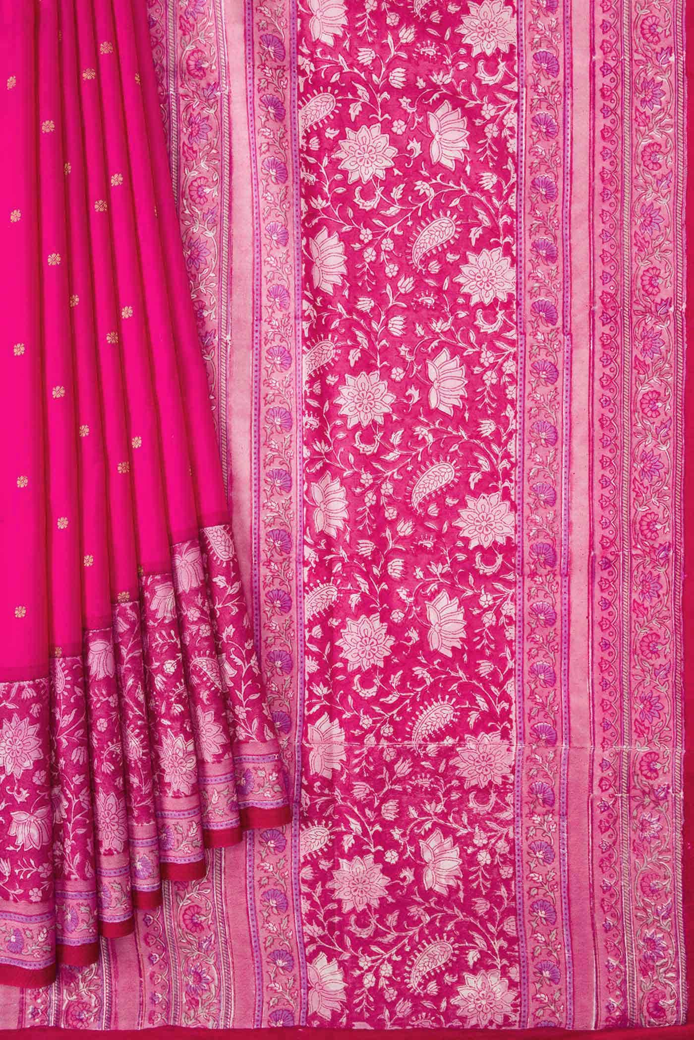 Pink Dual Tone Kanchipuram Silk Saree