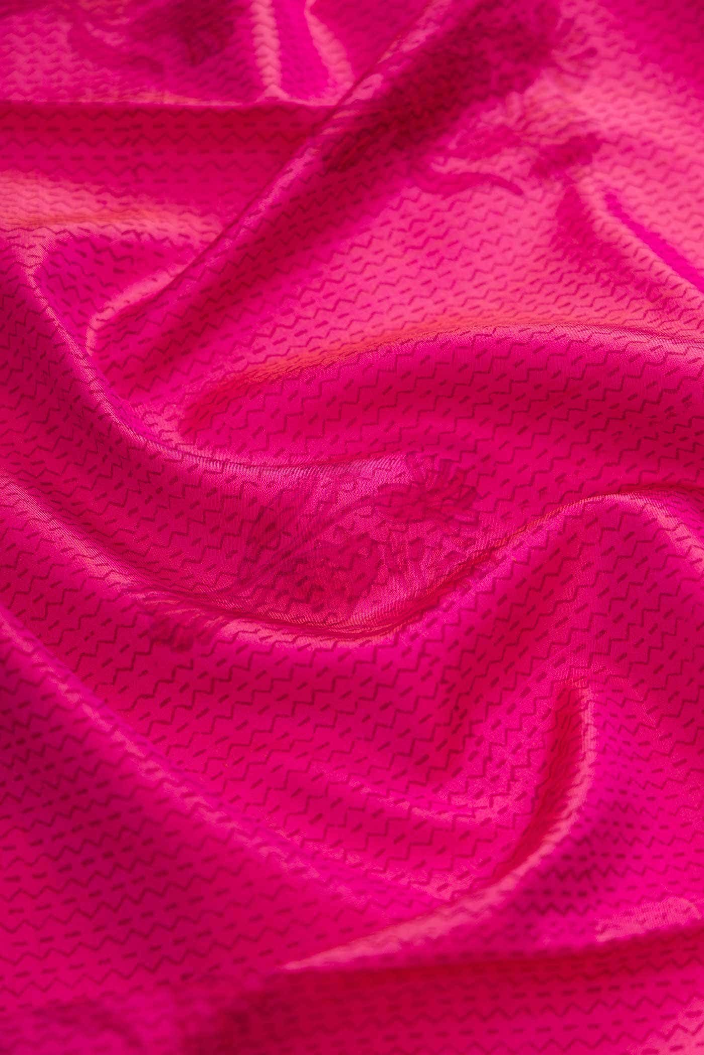 Dark Pink Dual Tone Kanchipuram Silk Saree
