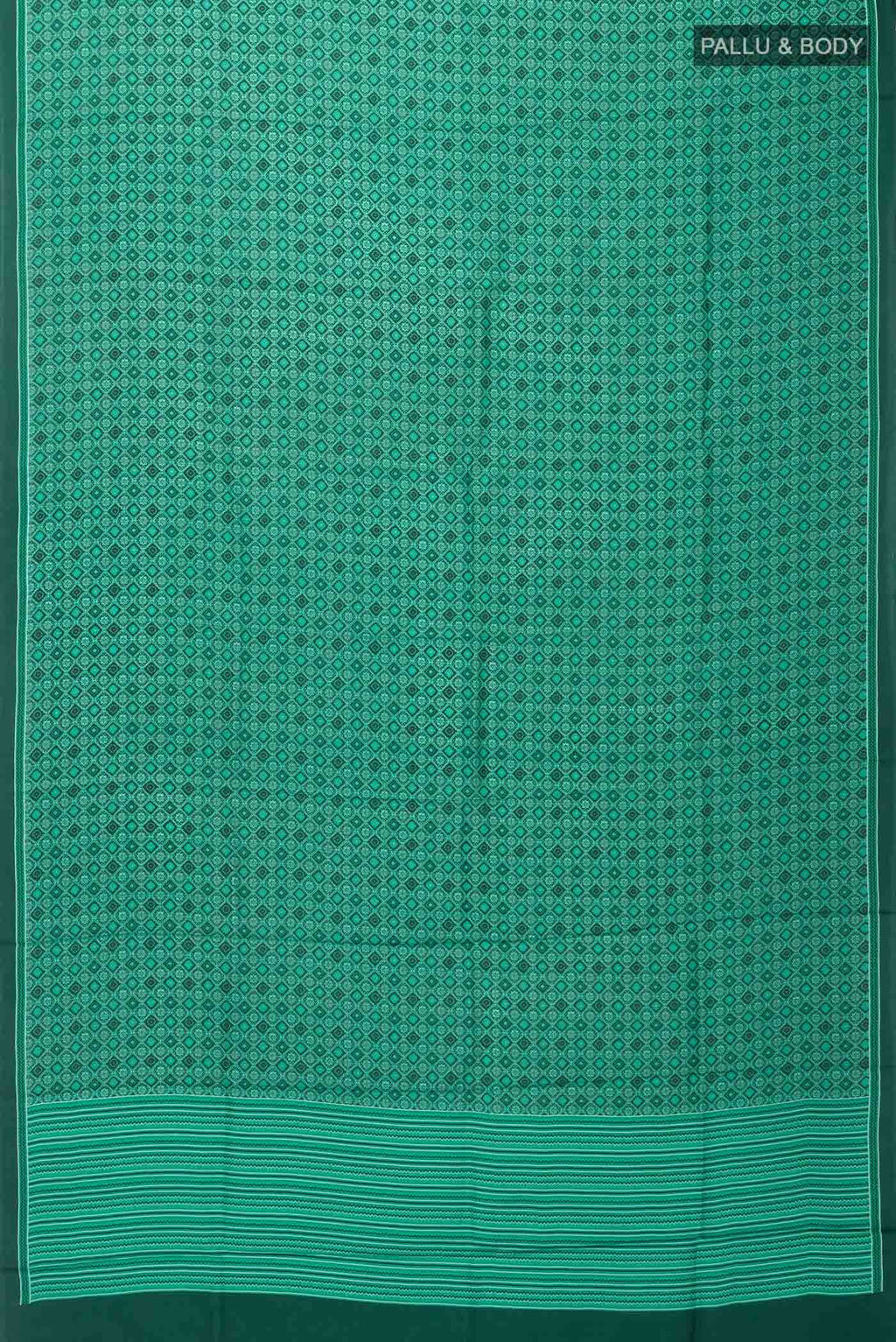 Green Printed Silk Saree