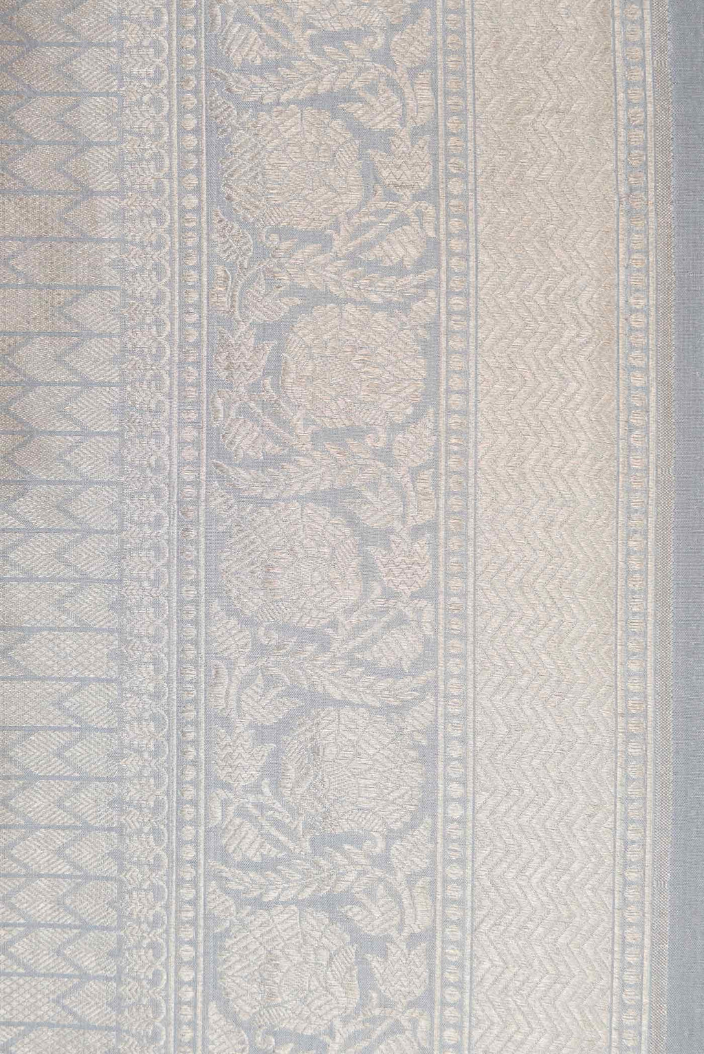 Grey Banarasi Silk Saree