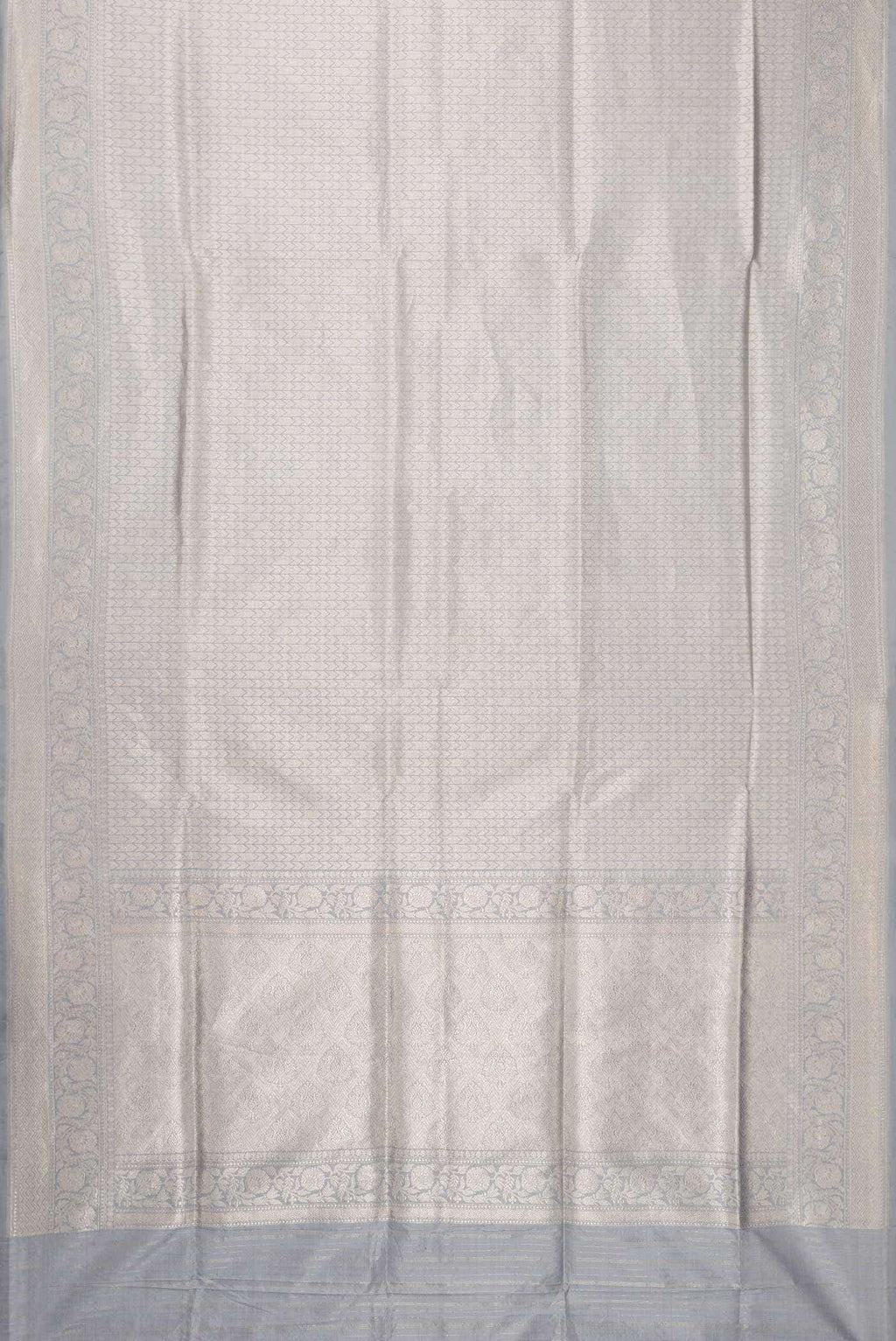 Grey Banarasi Silk Saree