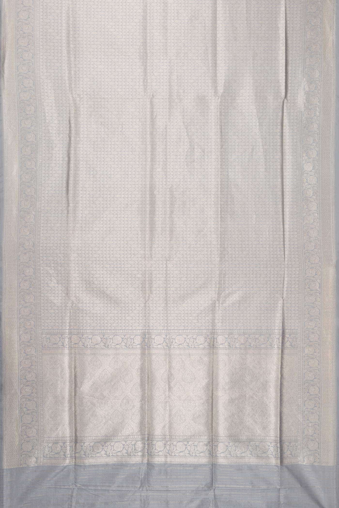 Grey Banarasi Silk Saree