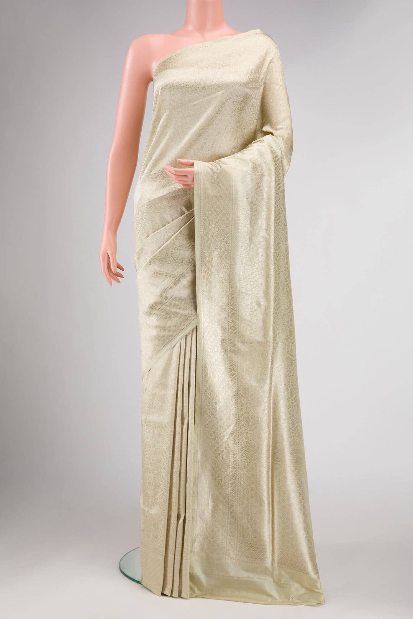 Pista Green Banarasi Silk Saree