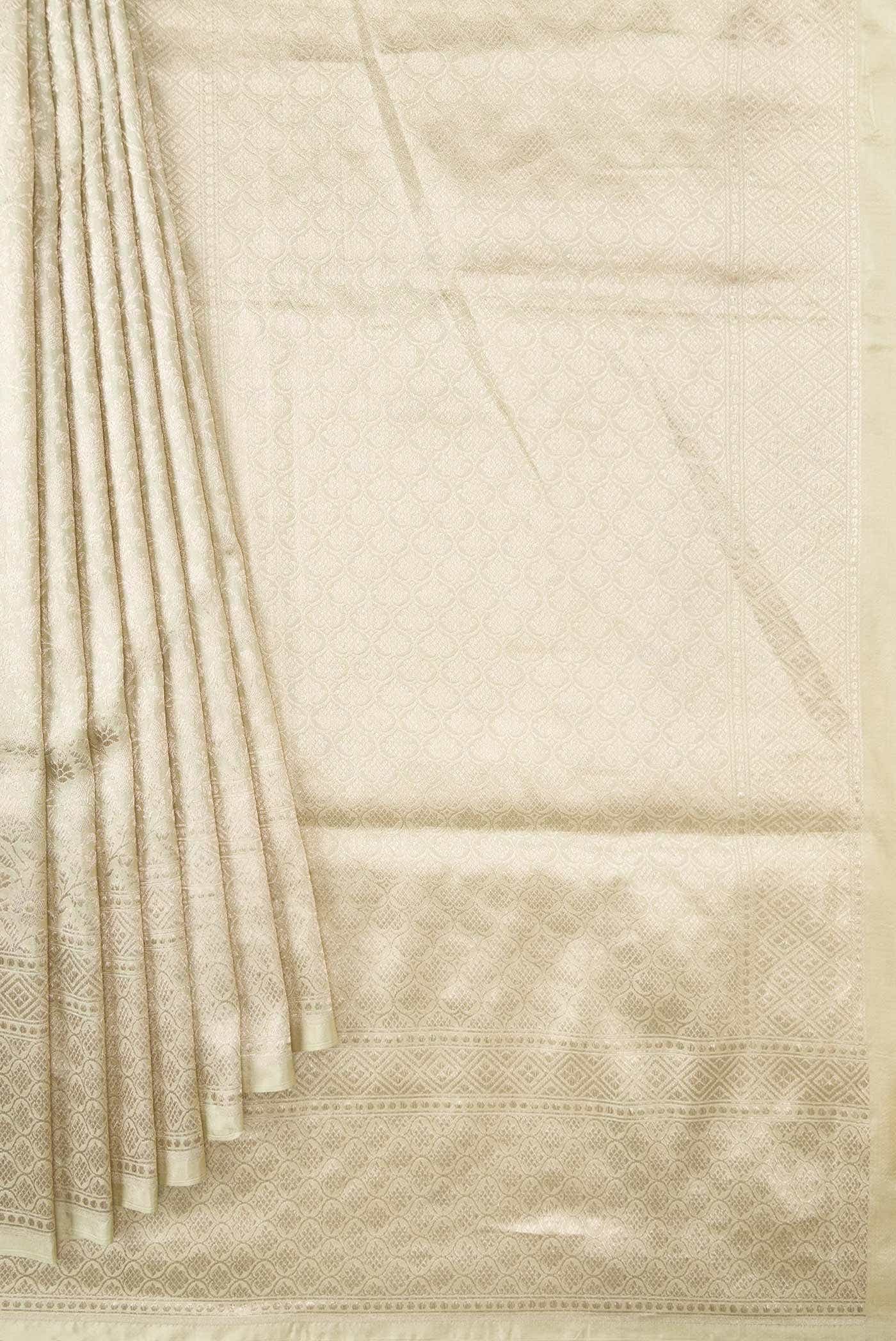 Pista Green Banarasi Silk Saree