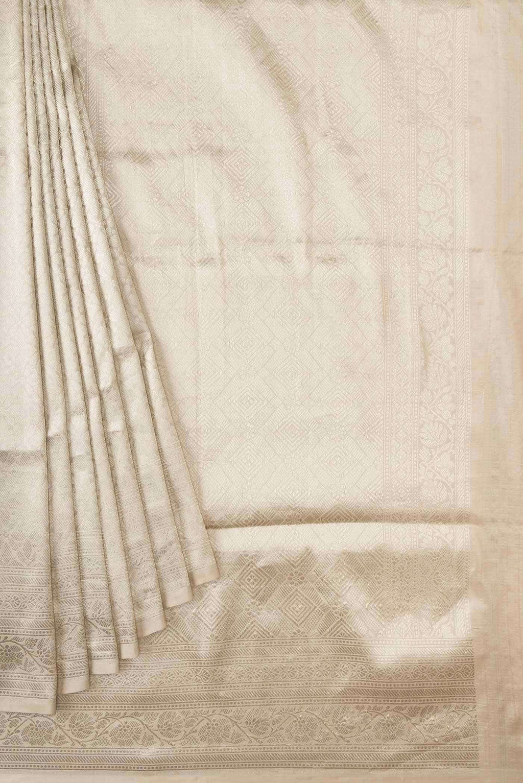 Dark Beige Banarasi Silk Saree