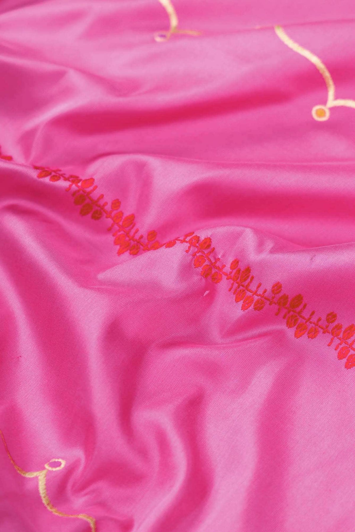 Pure Silk Pure Zari Pink Dual Tone Banarasi Saree