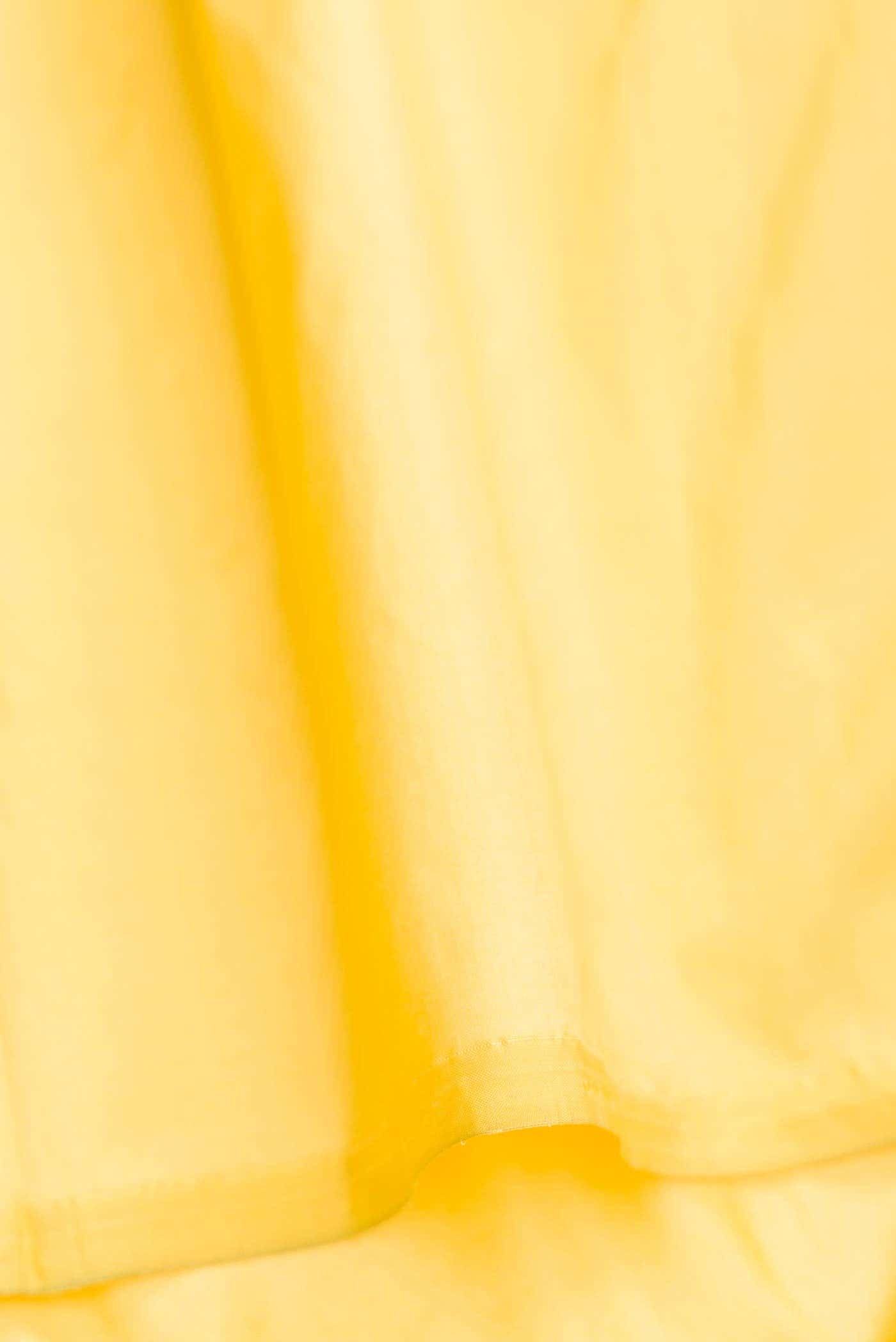 Pure Silk Pure Zari Yellow Dual Tone Banarasi Saree