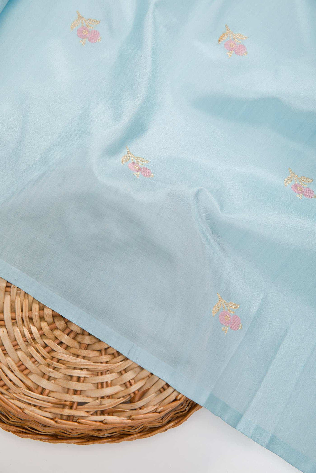 Light Blue Kanchipuram Silk Dress Material