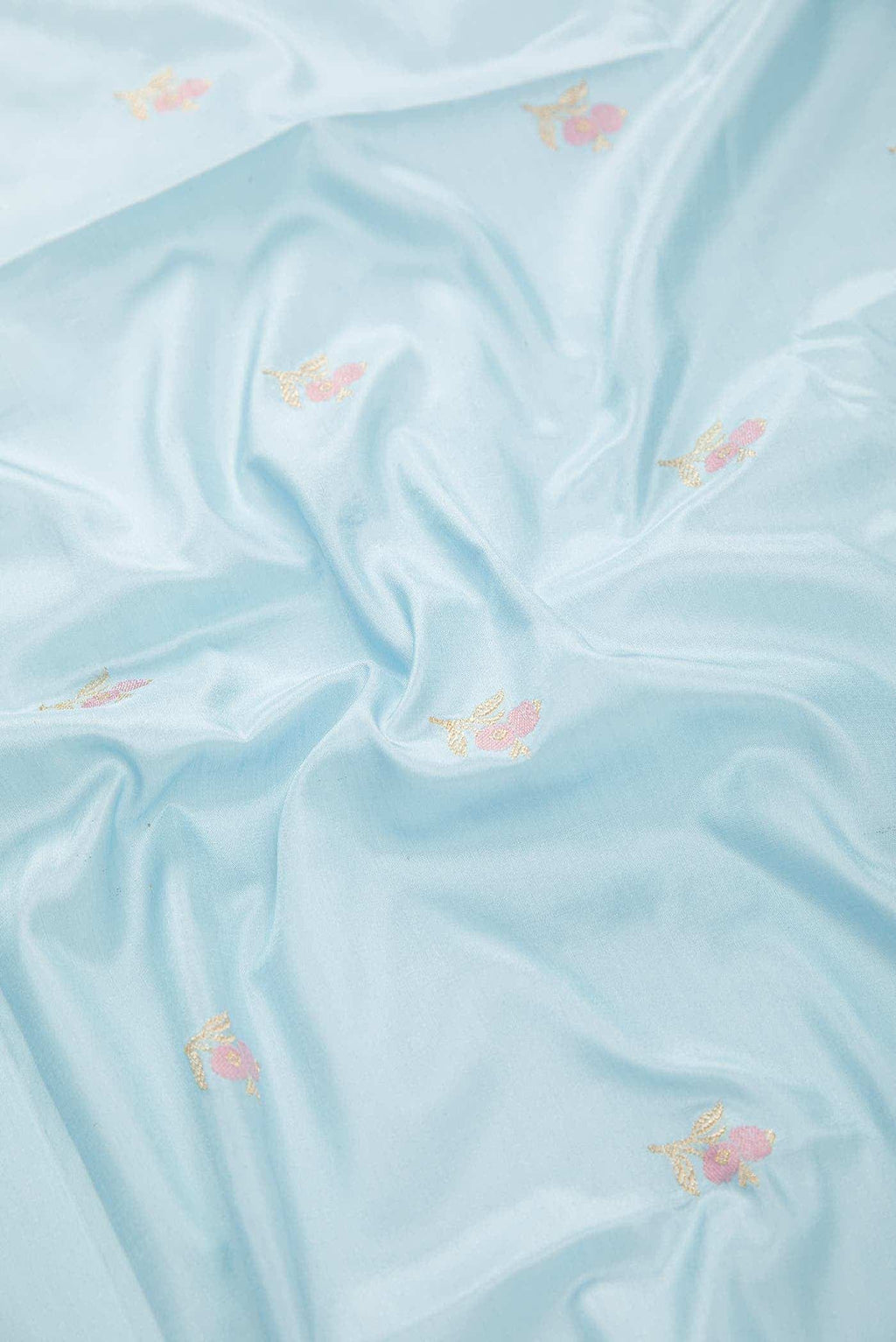 Light Blue Kanchipuram Silk Dress Material