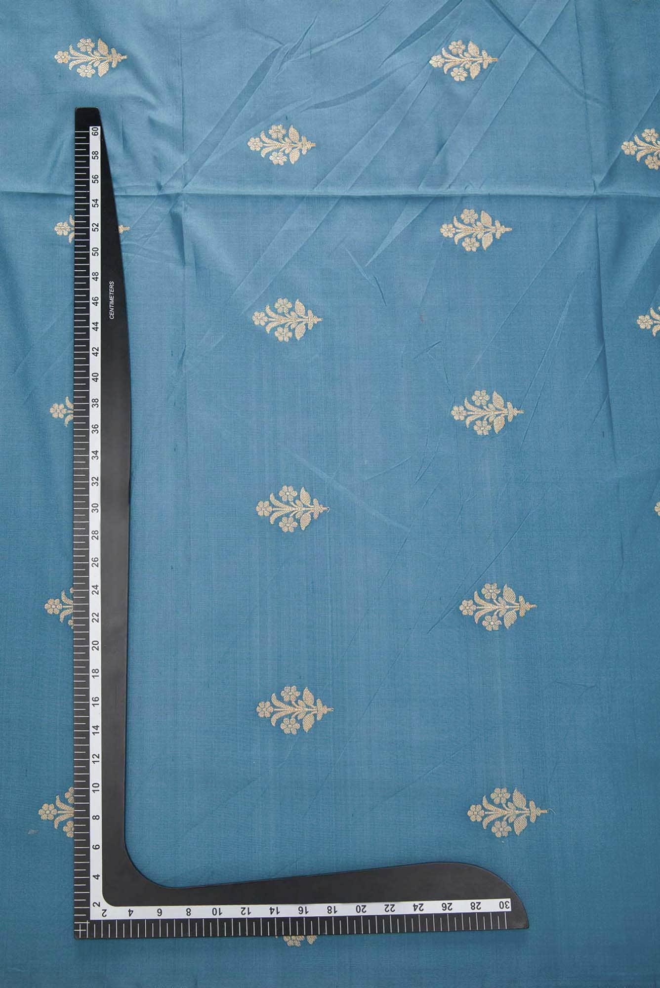 Blue Kanchipuram Silk Dress Material