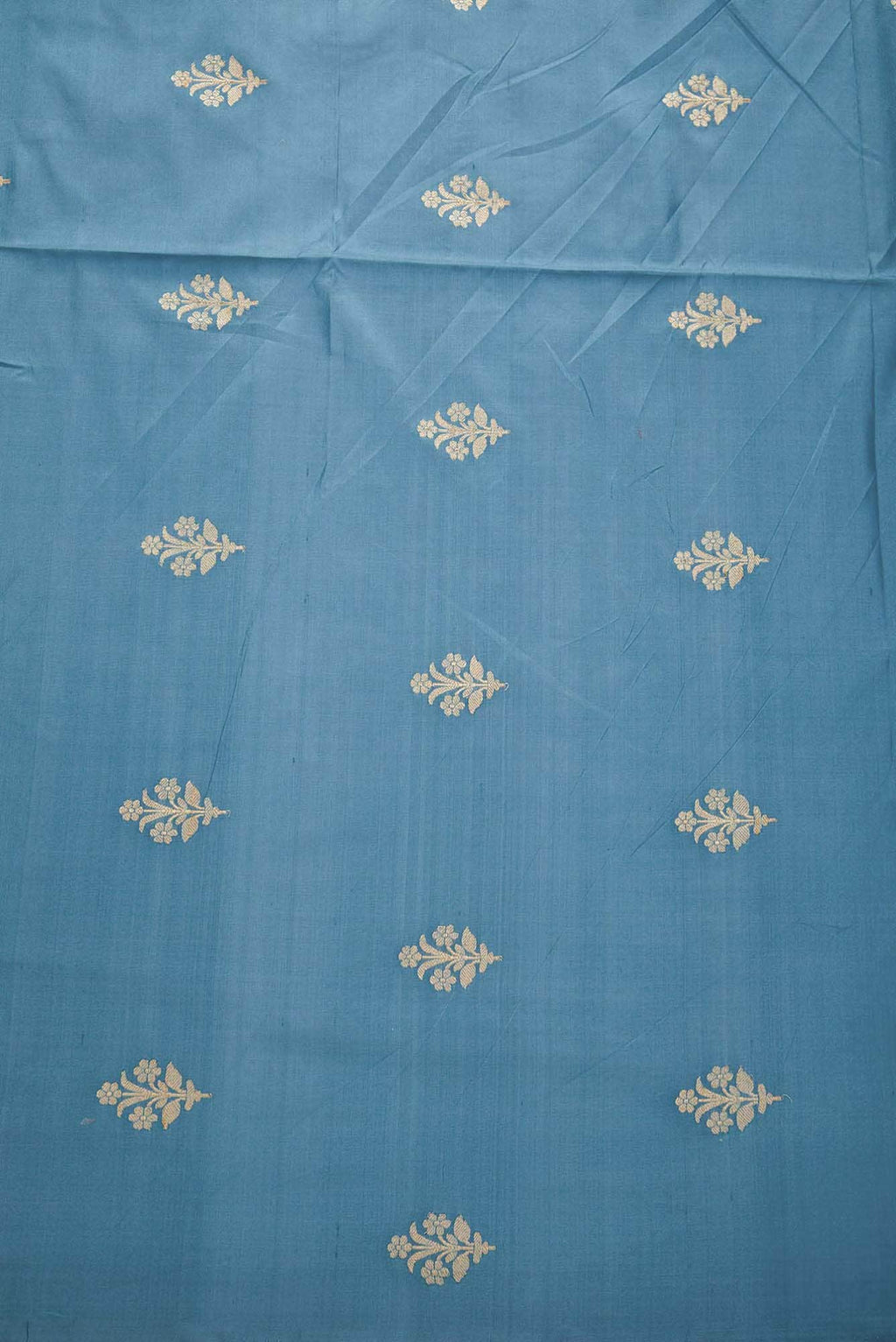 Blue Kanchipuram Silk Dress Material
