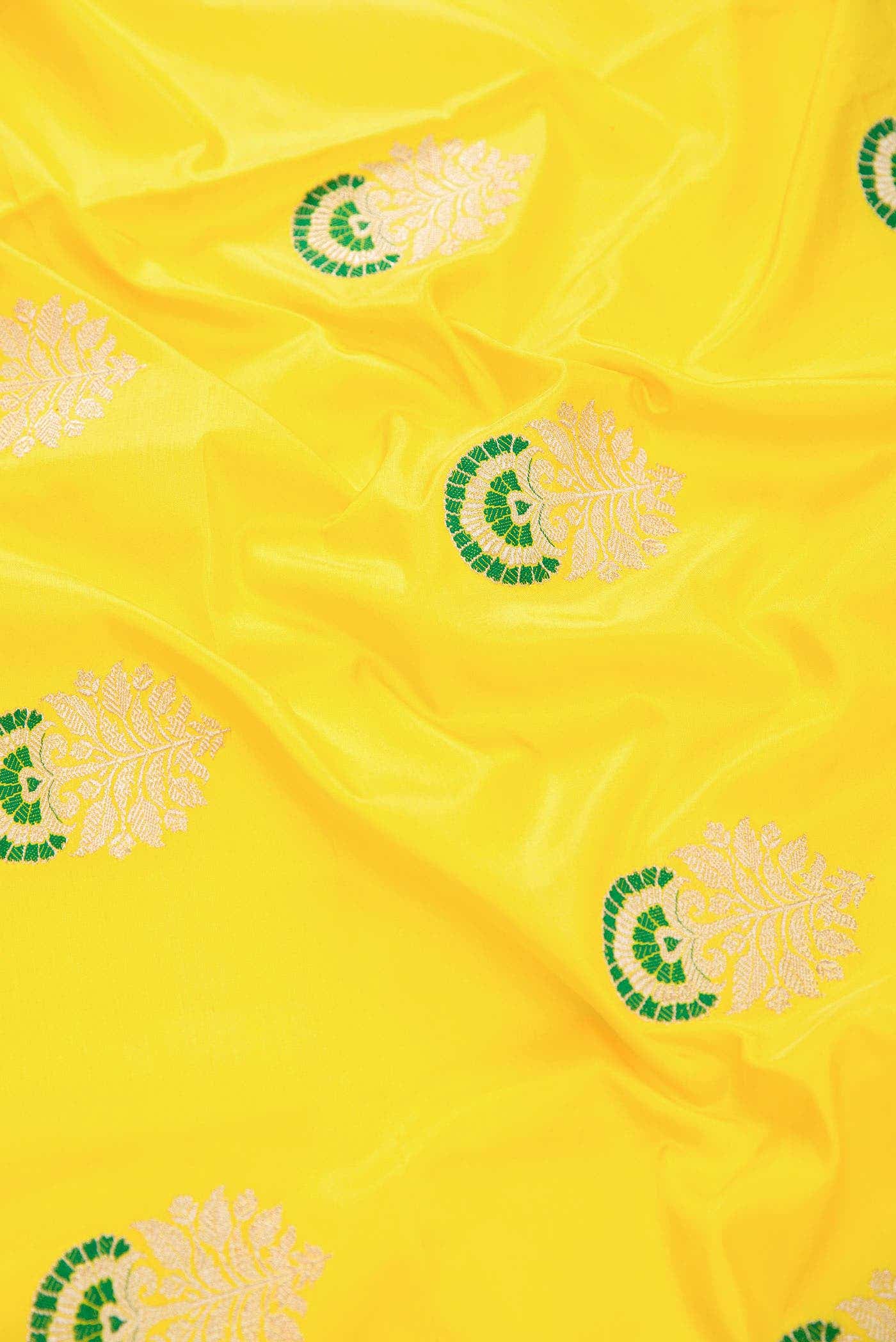 Yellow Kanchipuram Silk Dress Material