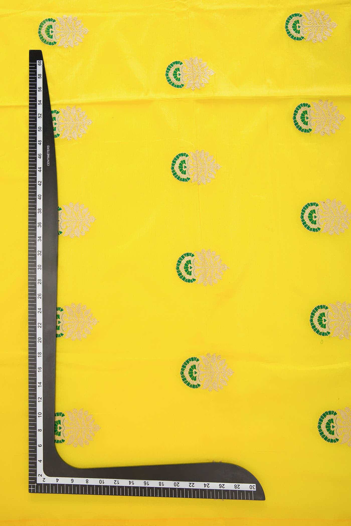 Yellow Kanchipuram Silk Dress Material