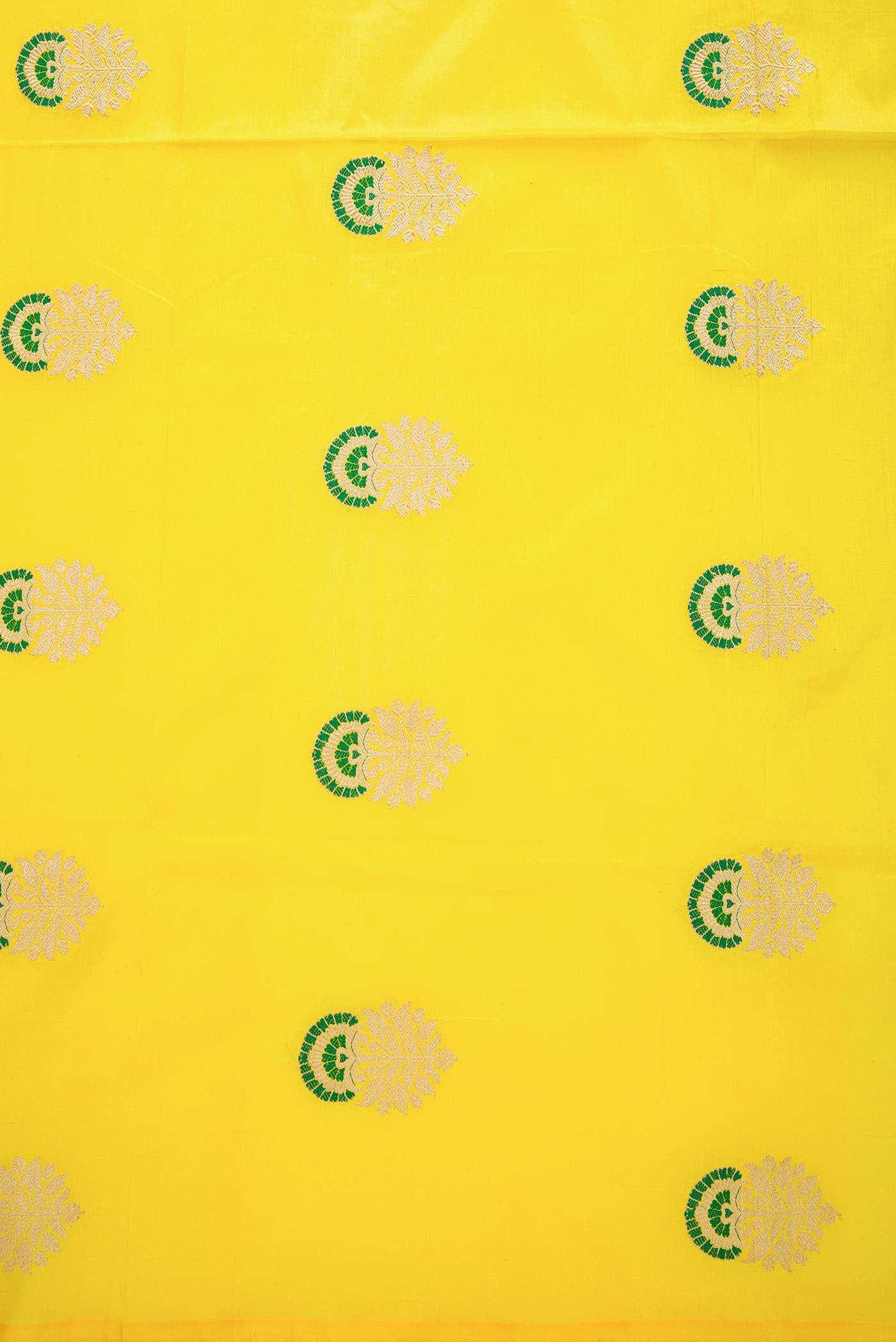 Yellow Kanchipuram Silk Dress Material