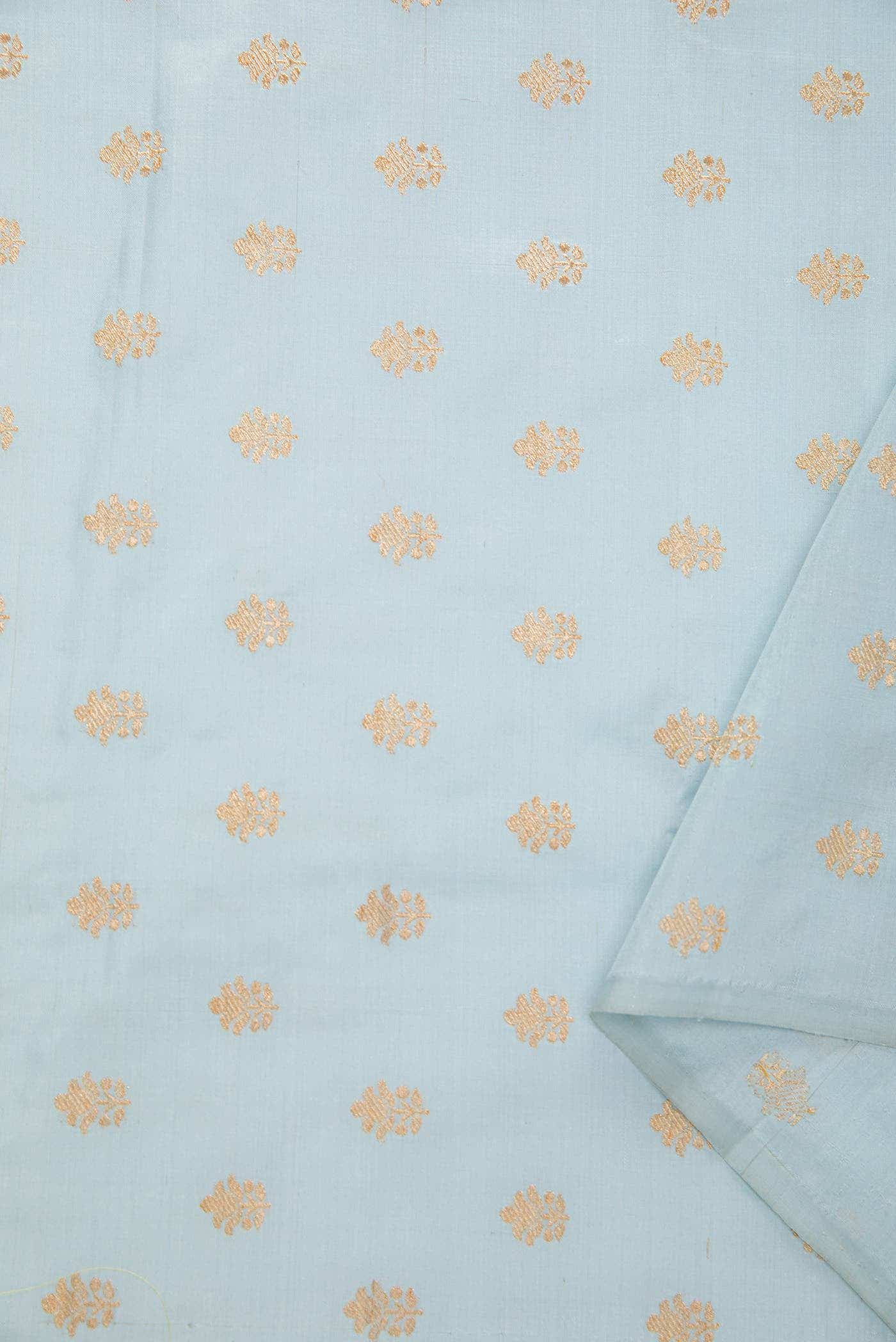 Grey Kanchipuram Silk Dress Material