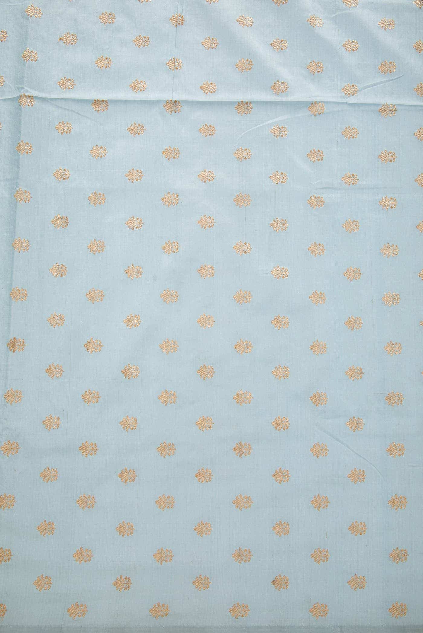 Grey Kanchipuram Silk Dress Material