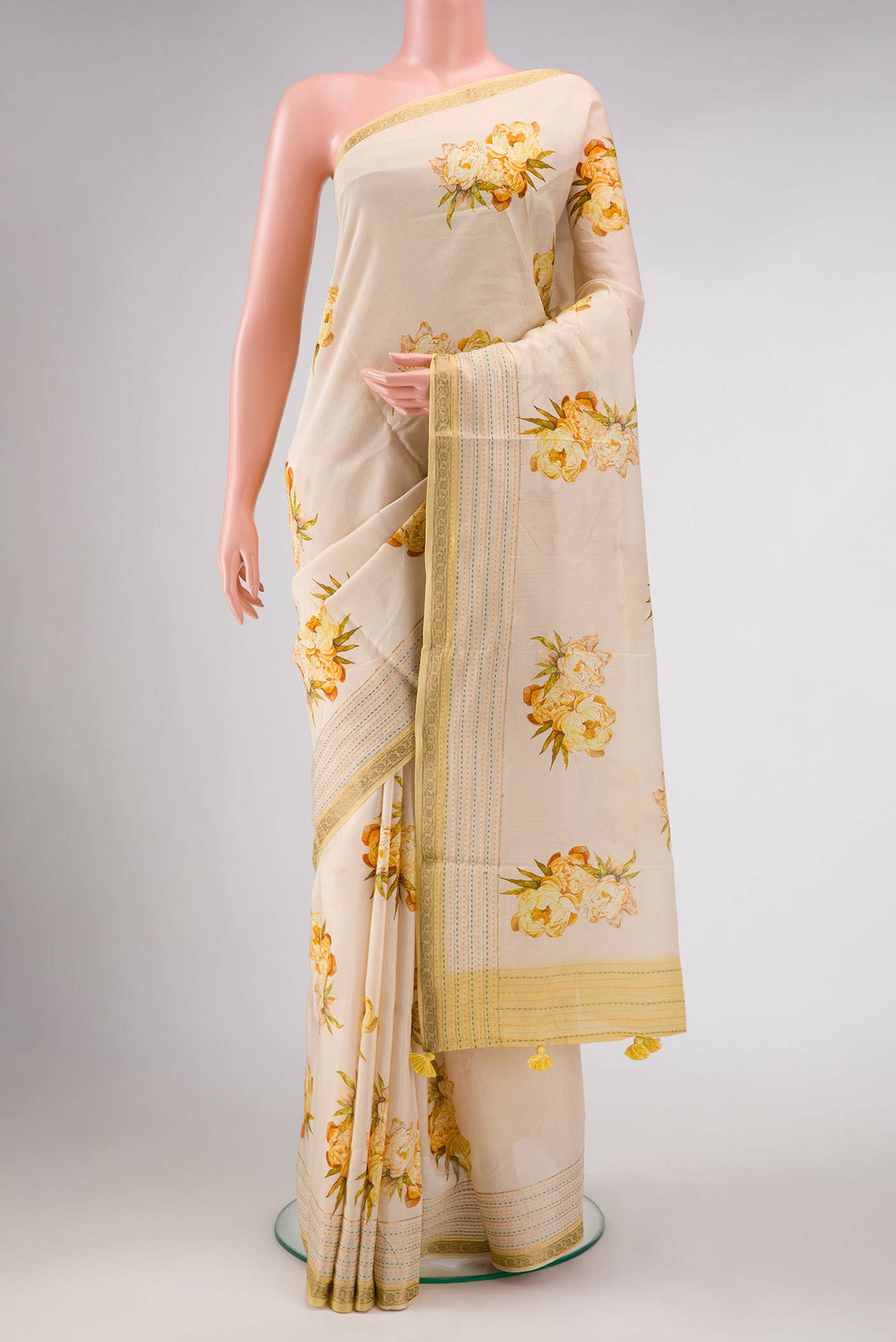 Sandal Chanderi Silk Saree