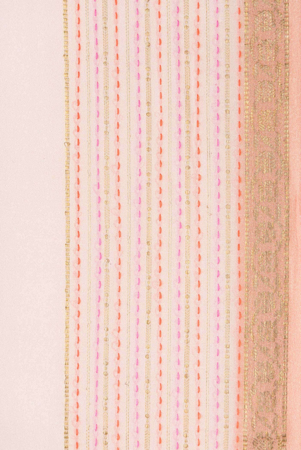 Golden Peach Chanderi Silk Saree