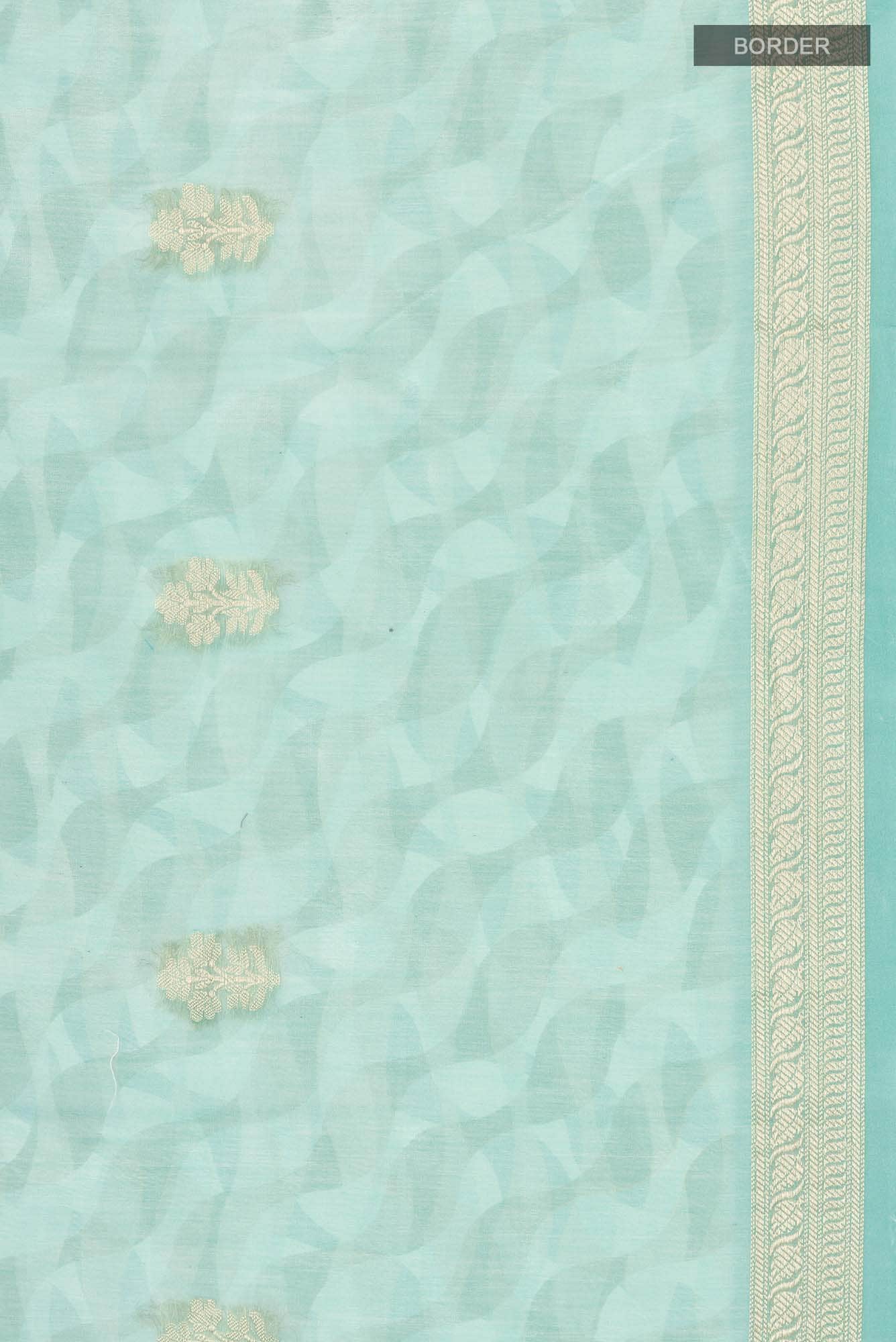 Sea Green Silk Cotton Saree